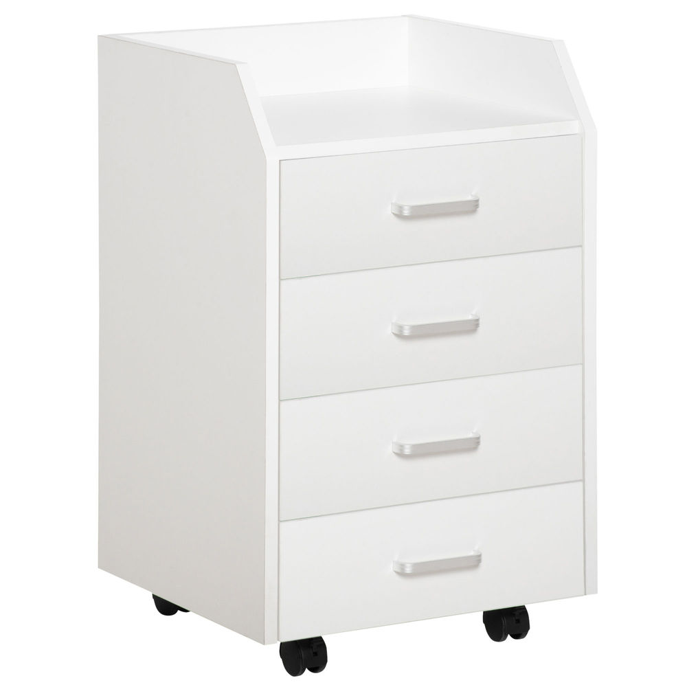Cajonera de oficina 40x36x65 cm color blanco vinsetto