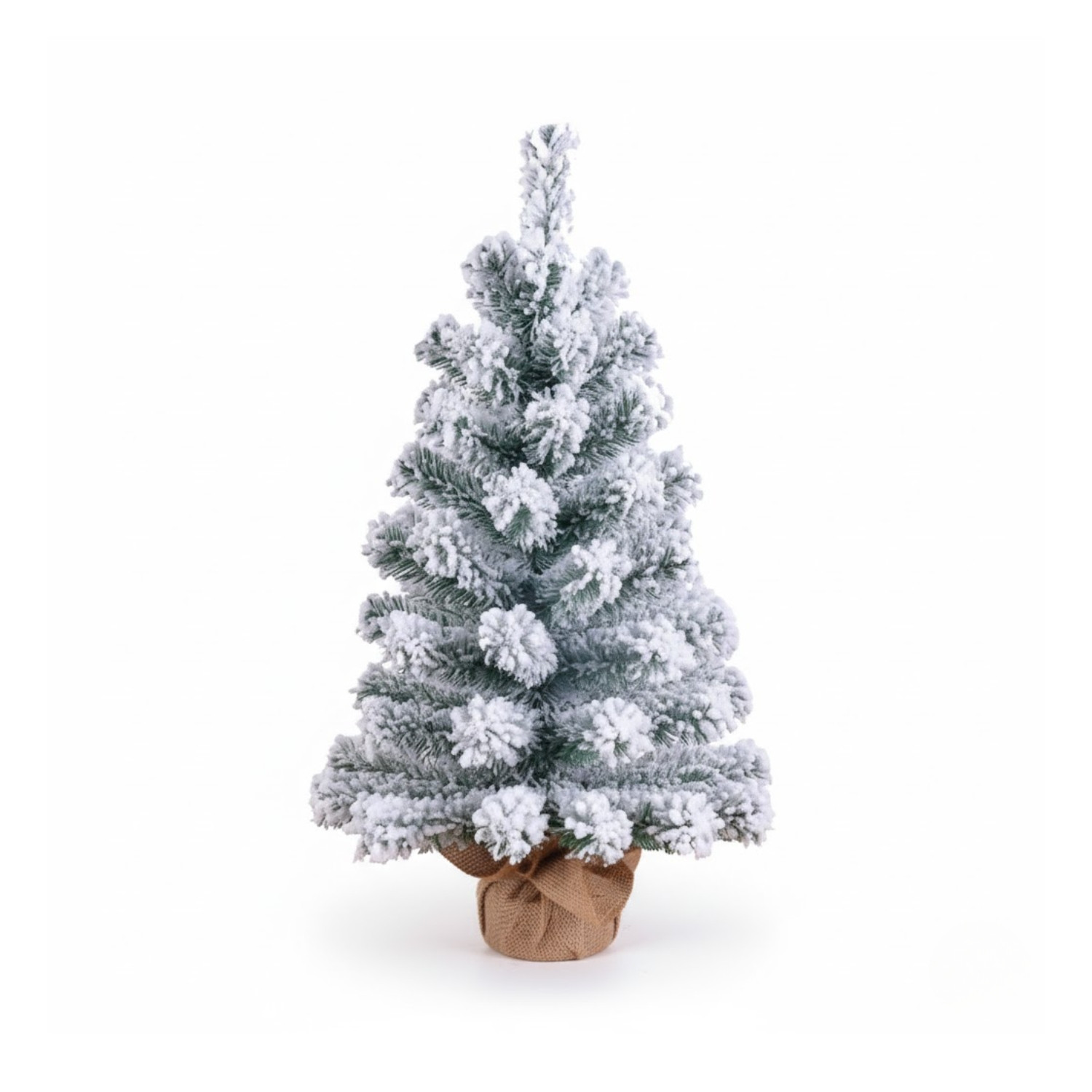 Árbol de navidad decorativo mini verde nevado 60x38cm 7house