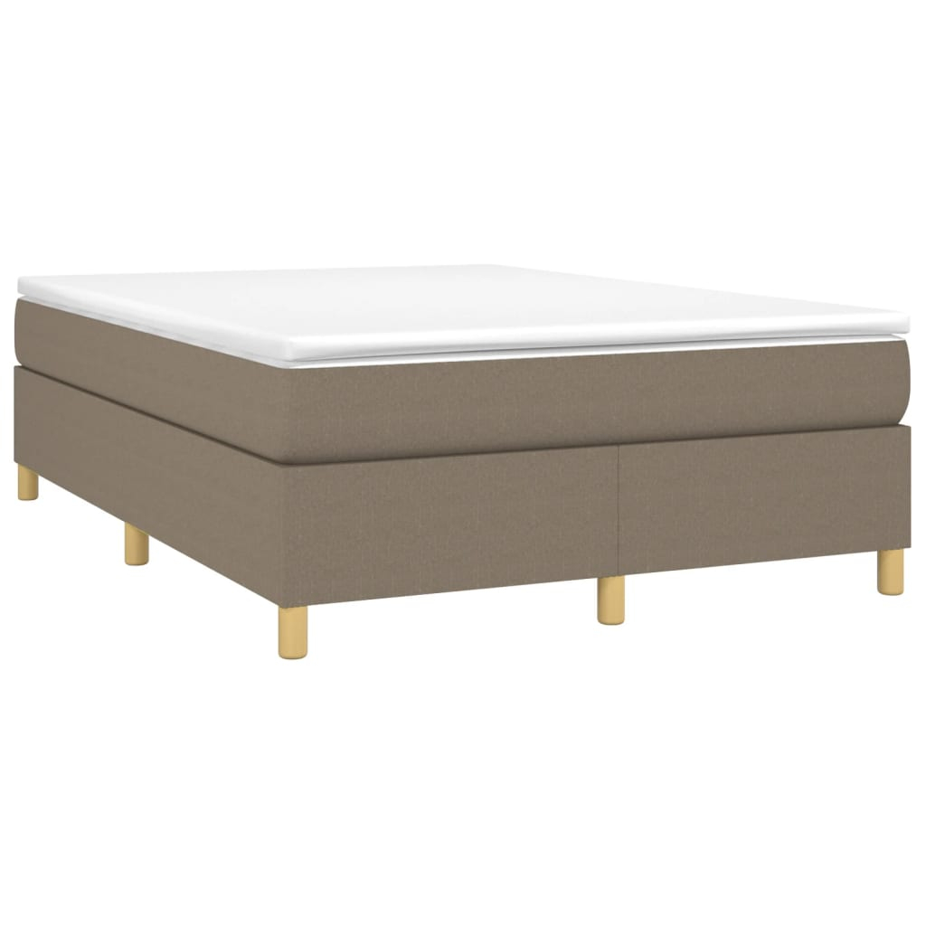 vidaXL estructura de cama con somier tela gris taupe 140x190 cm