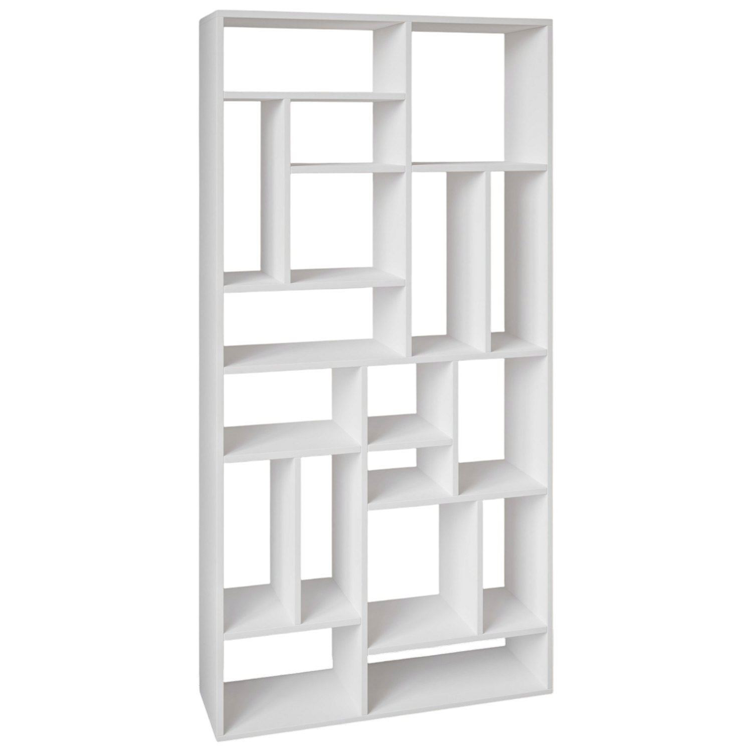 Librería de madera "nicola" - 90 x 30 x 180 cm - blanco