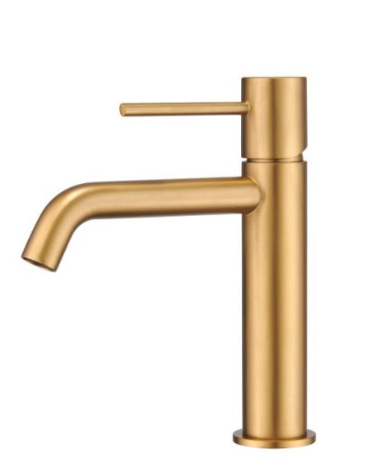 Monomando lavabo oro cepillado serie monza
