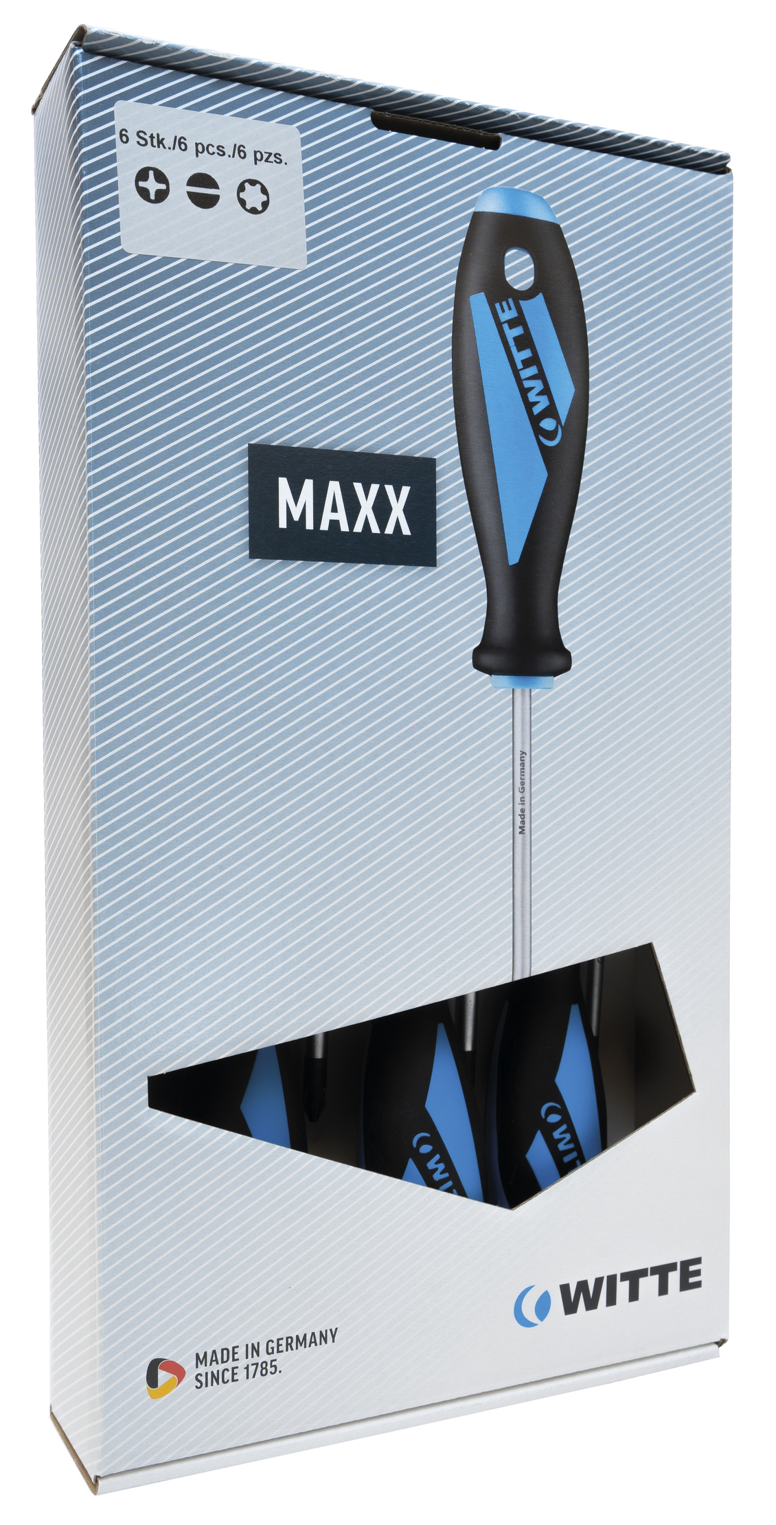Witte-653980-juego de 6 destornilladores maxx puntas torx