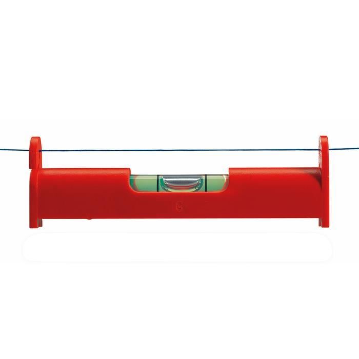 Nivel de burbuja - stabila - mpsww - rojo - plástico - 8cm