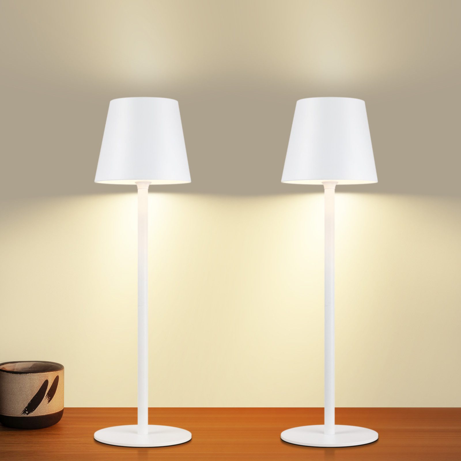 Nettlife lampara de mesa LED blanco 11x11(2er-set) ip54