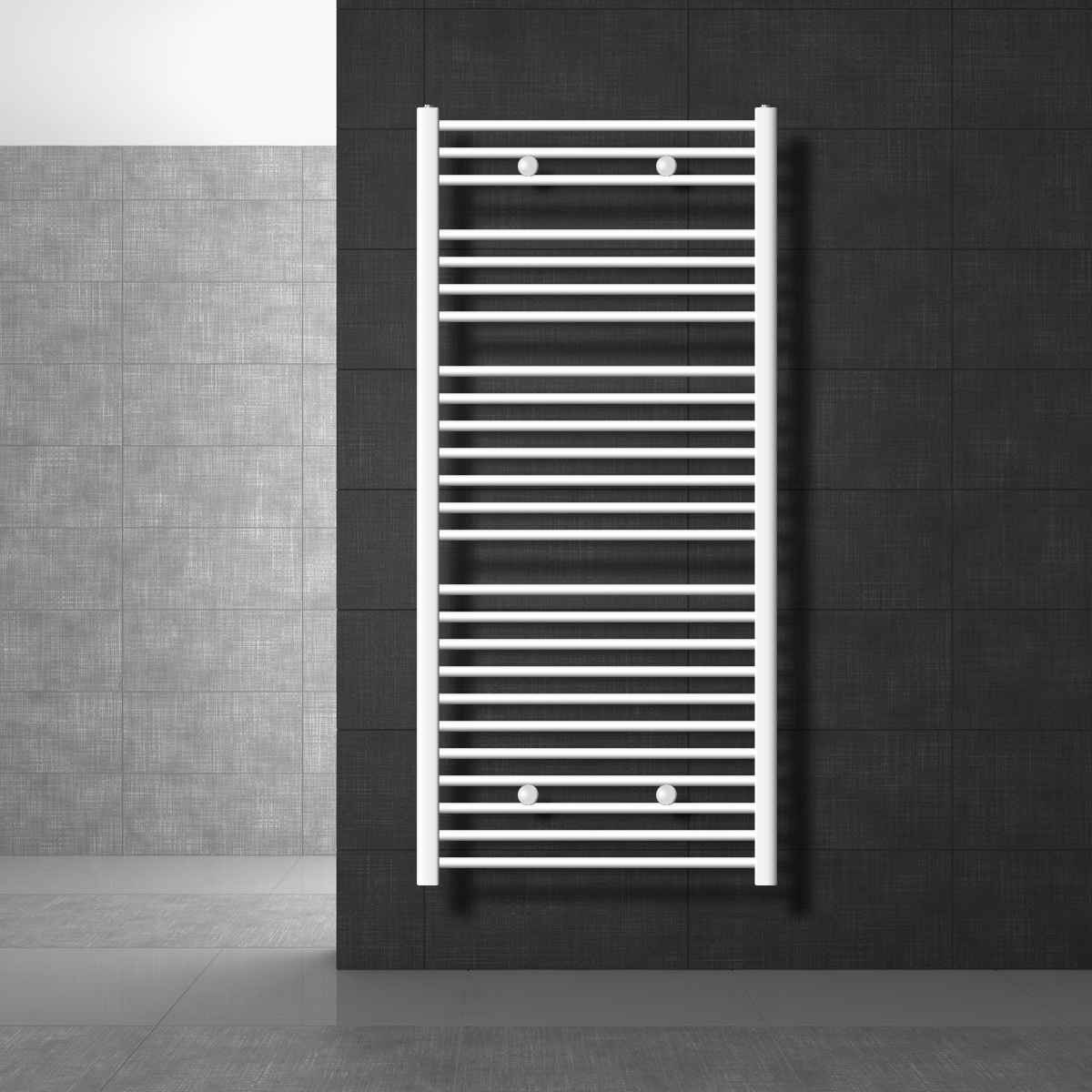 Radiador toallero de baño sahara 750 x 1500 mm blanco