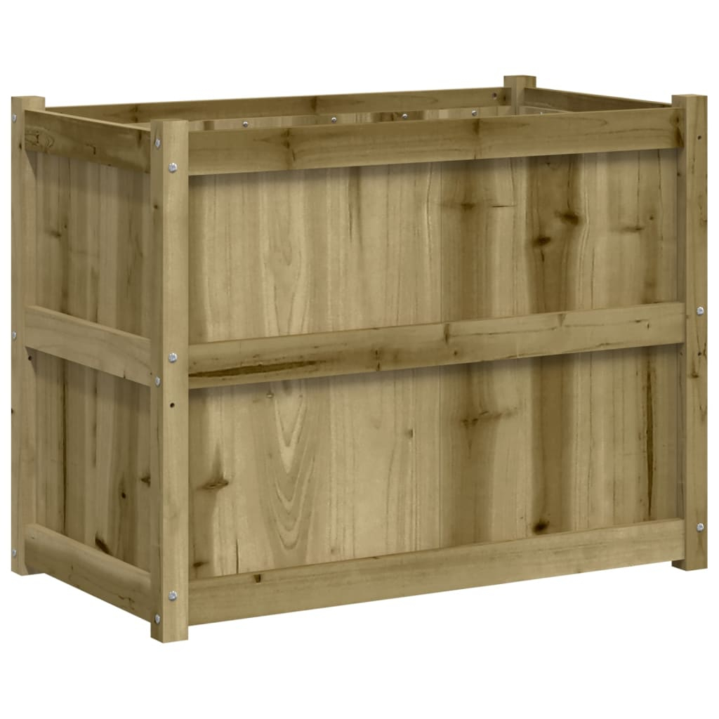 vidaXL jardinera de madera de pino impregnada 90x50x70 cm