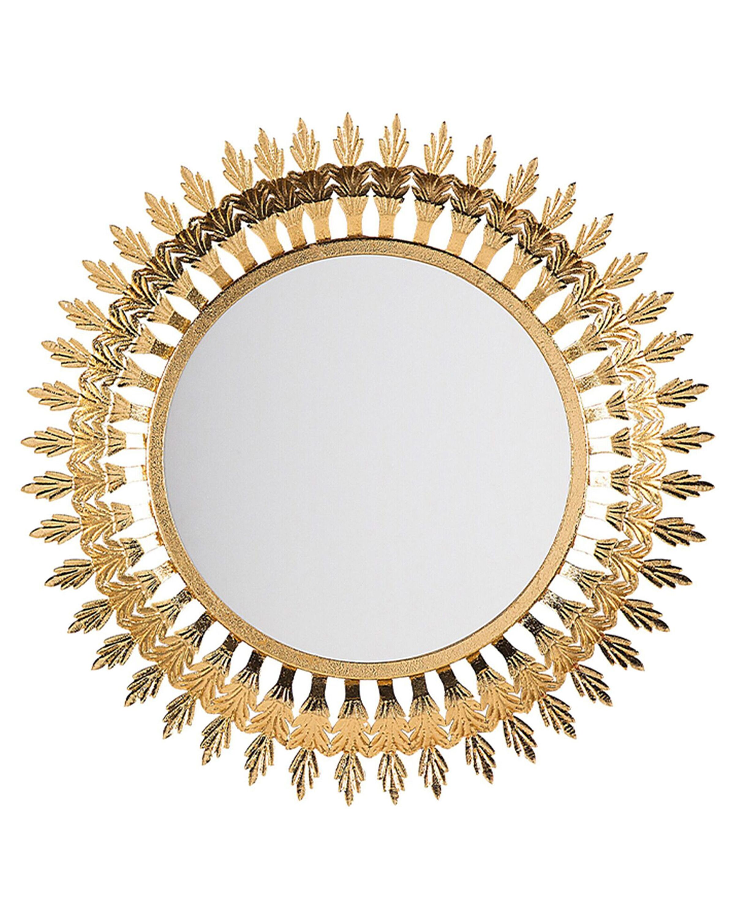 Espejo de pared vorey 60 cm 60 cm metal dorado