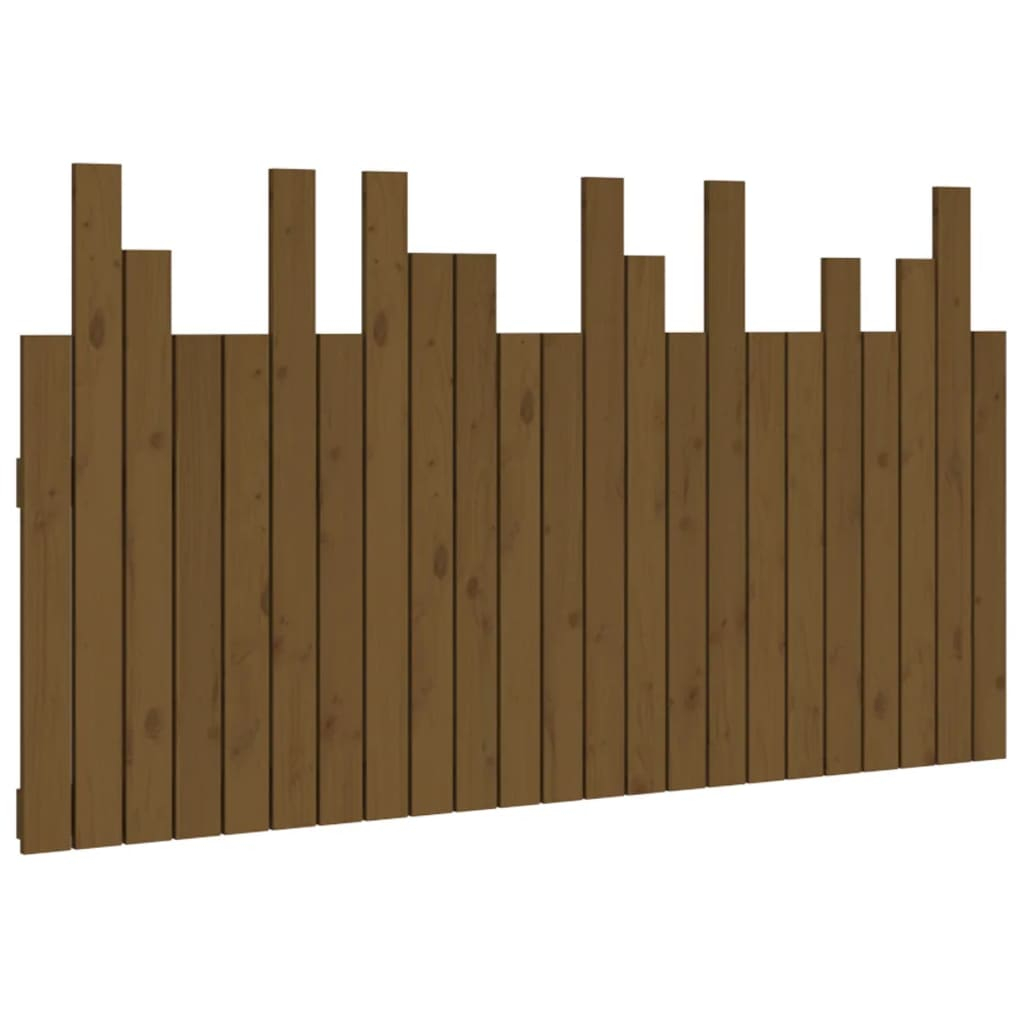 vidaXL cabecero cama pared madera maciza pino marrón miel 146,5x3x80cm