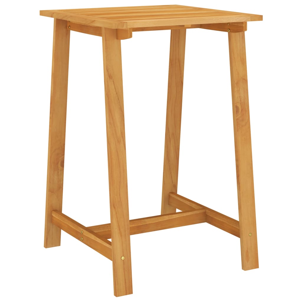 vidaXL mesa alta de jardín madera maciza de acacia 70x70x104 cm