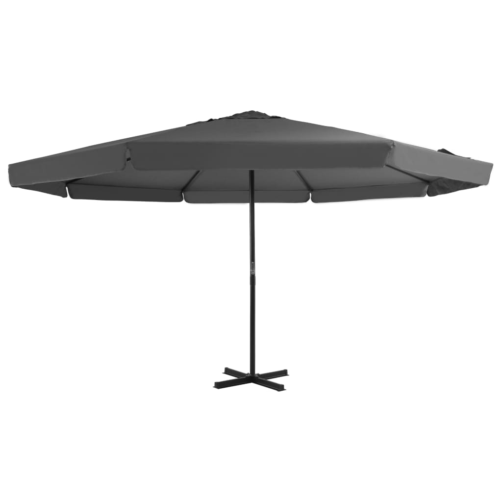 vidaXL sombrilla de jardín con palo de aluminio gris antracita 500 cm