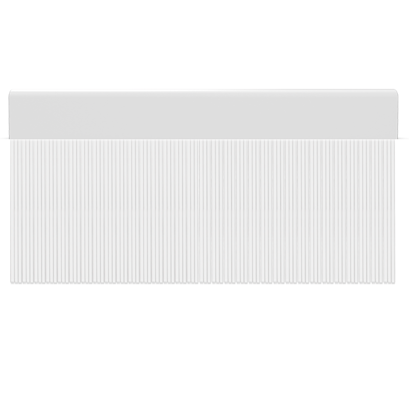 Cortina para puertas de PVC stripe transparente on blanco / 120 x 220