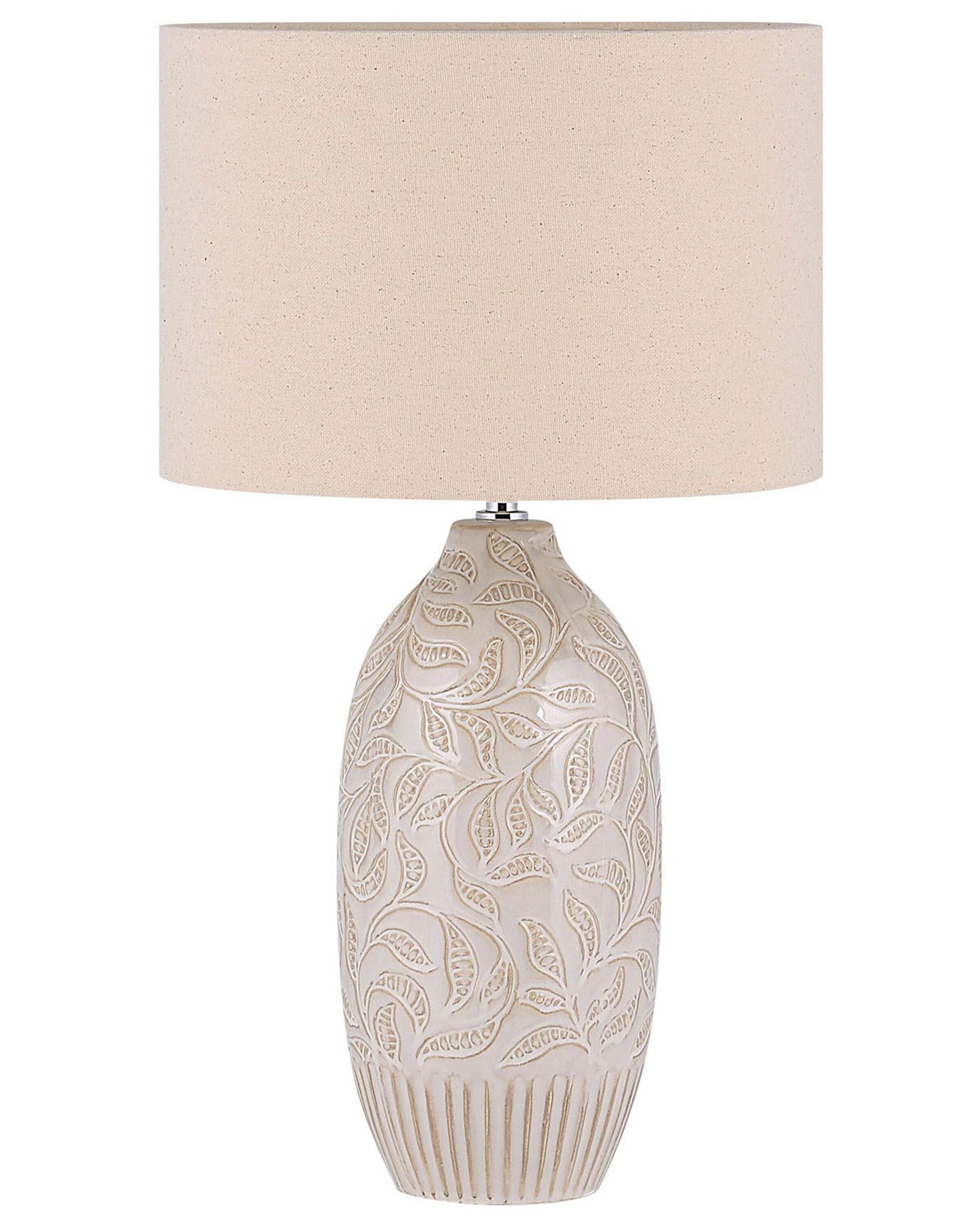Lámpara de mesa salza cerámica beige