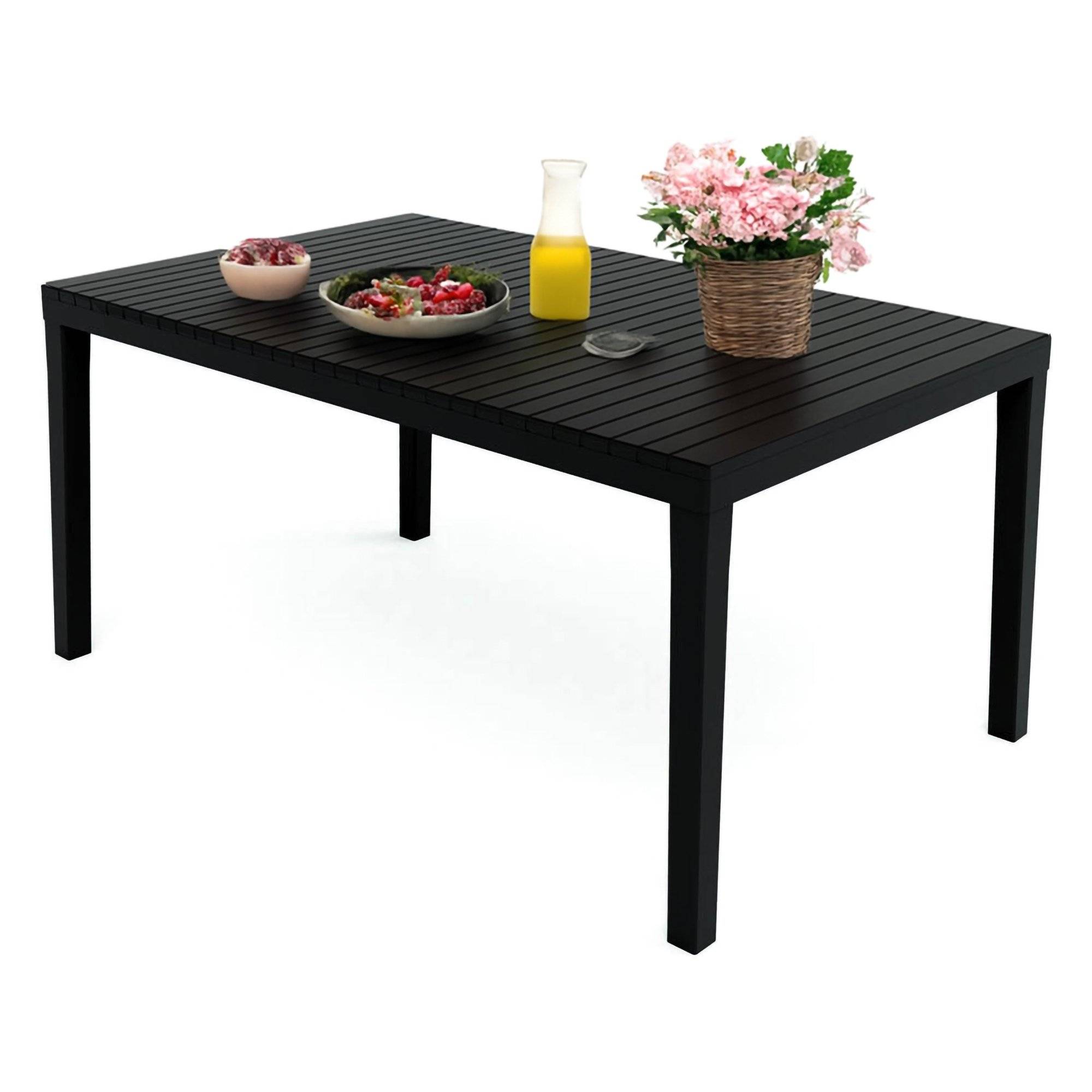 Mesa de exterior askia, impermeable e hidrorepelente de plástico