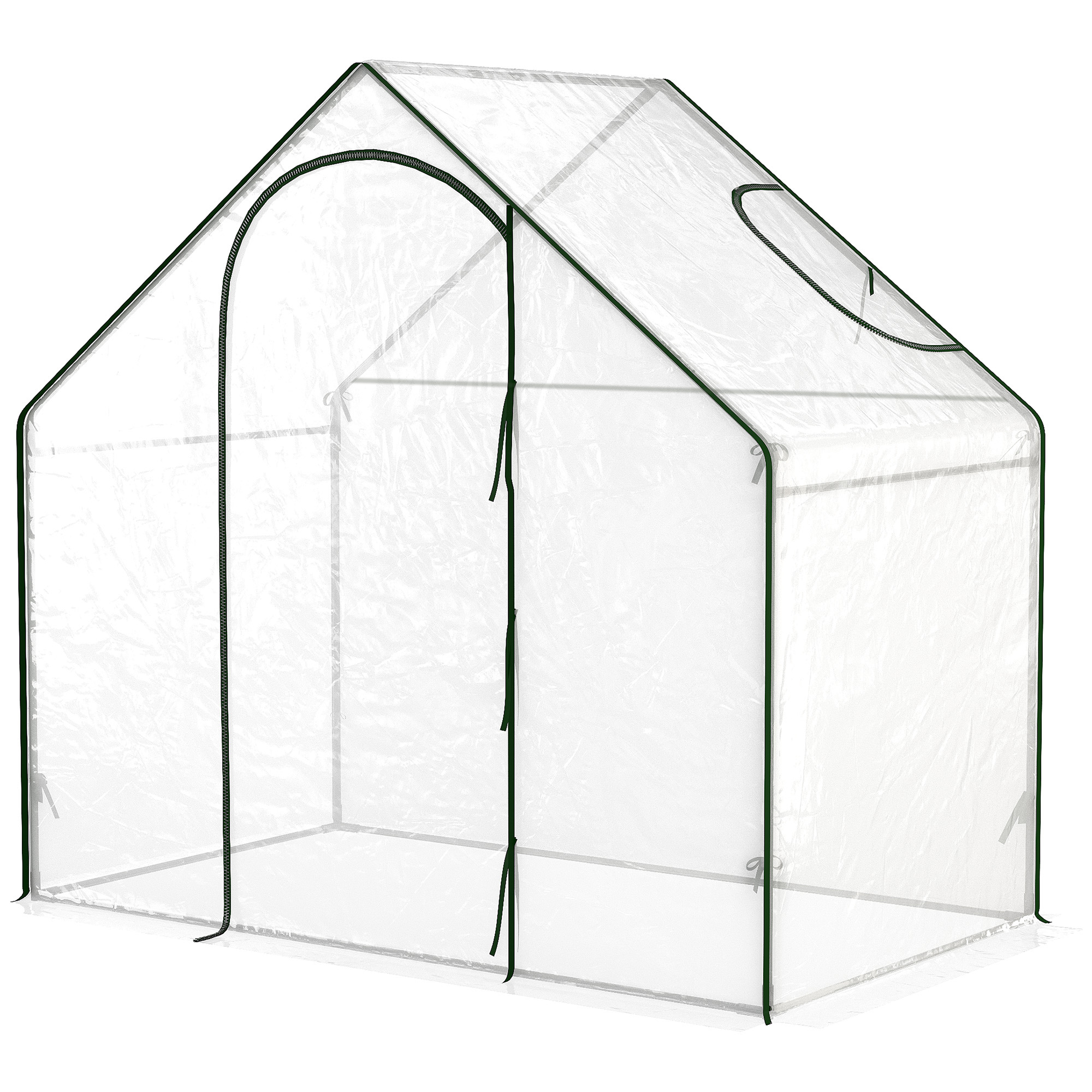 Invernadero de jardín de acero transparente de 180x105x150 cm