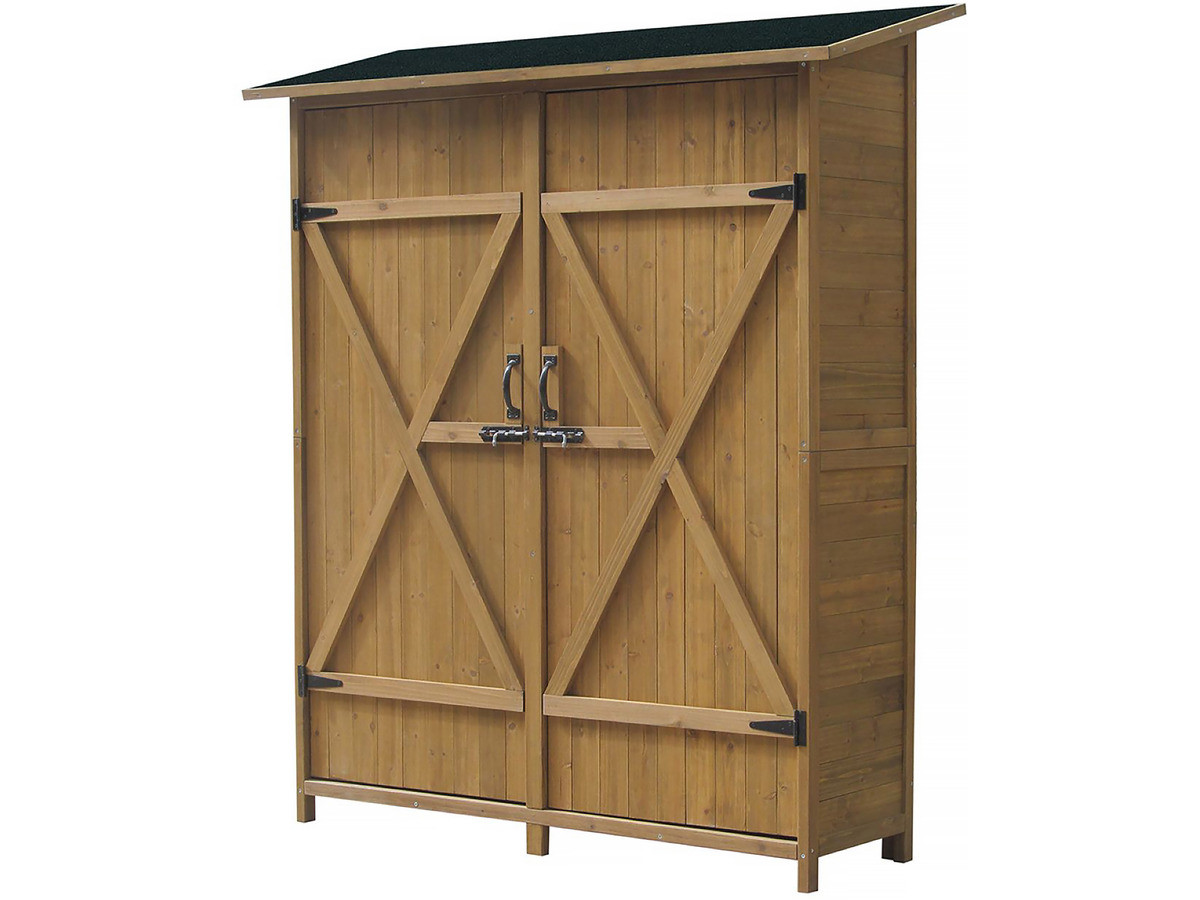 Caseta cobertizo para jardín "espacio" - 140 x 49 x 162 cm - marron