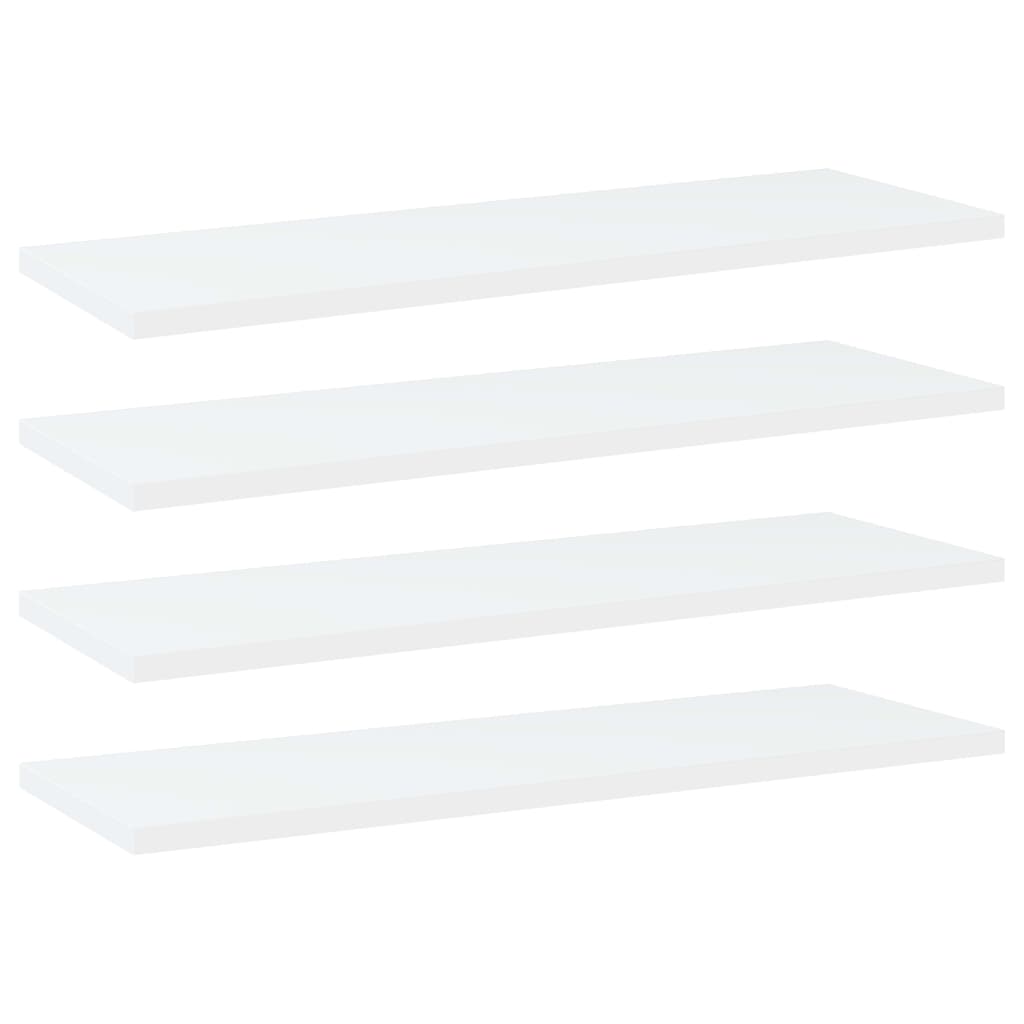 Estantes para estantería 4 uds contrachapada blanco 60x20x1,5cm