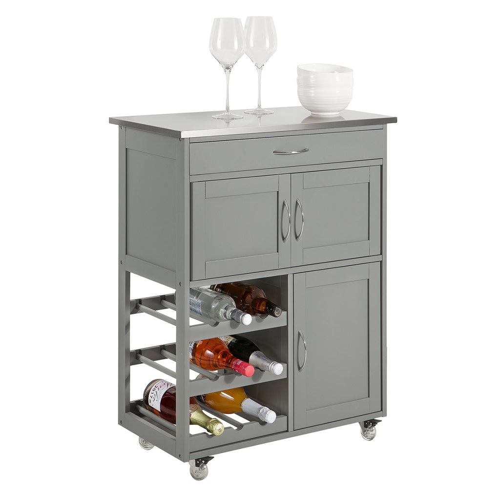 Carrito de cocina con 3 puertas y 1 cajón fkw45-hg sobuy