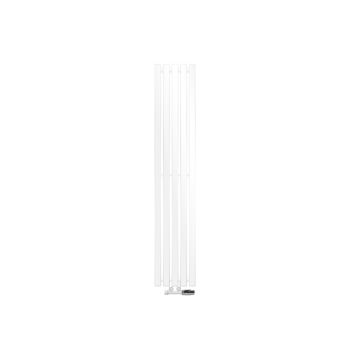 Radiador de baño stella 260x1400 mm blanco con juego de conexión a la pared