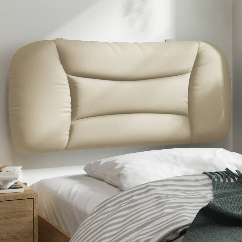 Cabecero de cama acolchado tela crema 90 cm eso1949