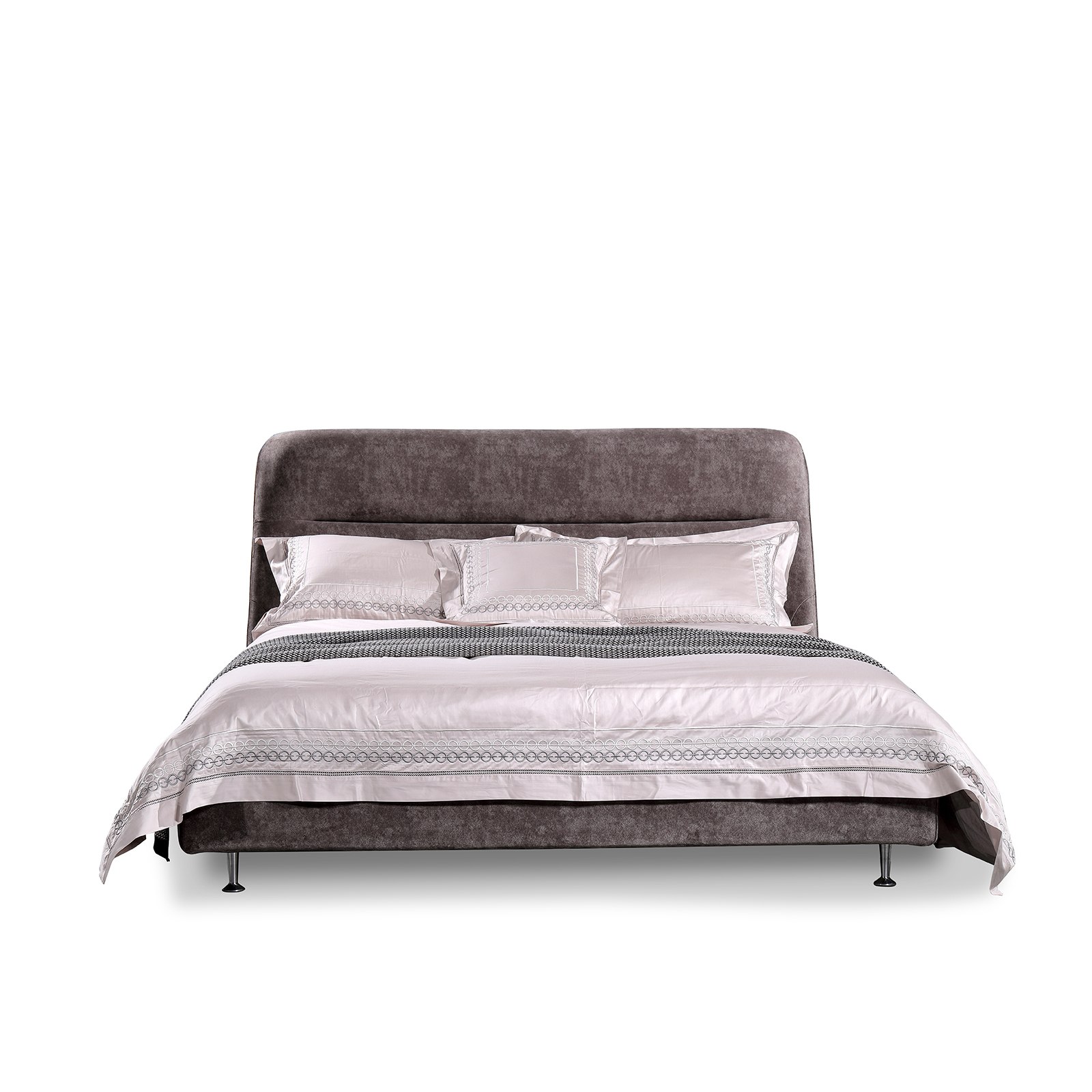Estructura cama tapizada 150x200 cm tromso pärumm con cabecero incorporado