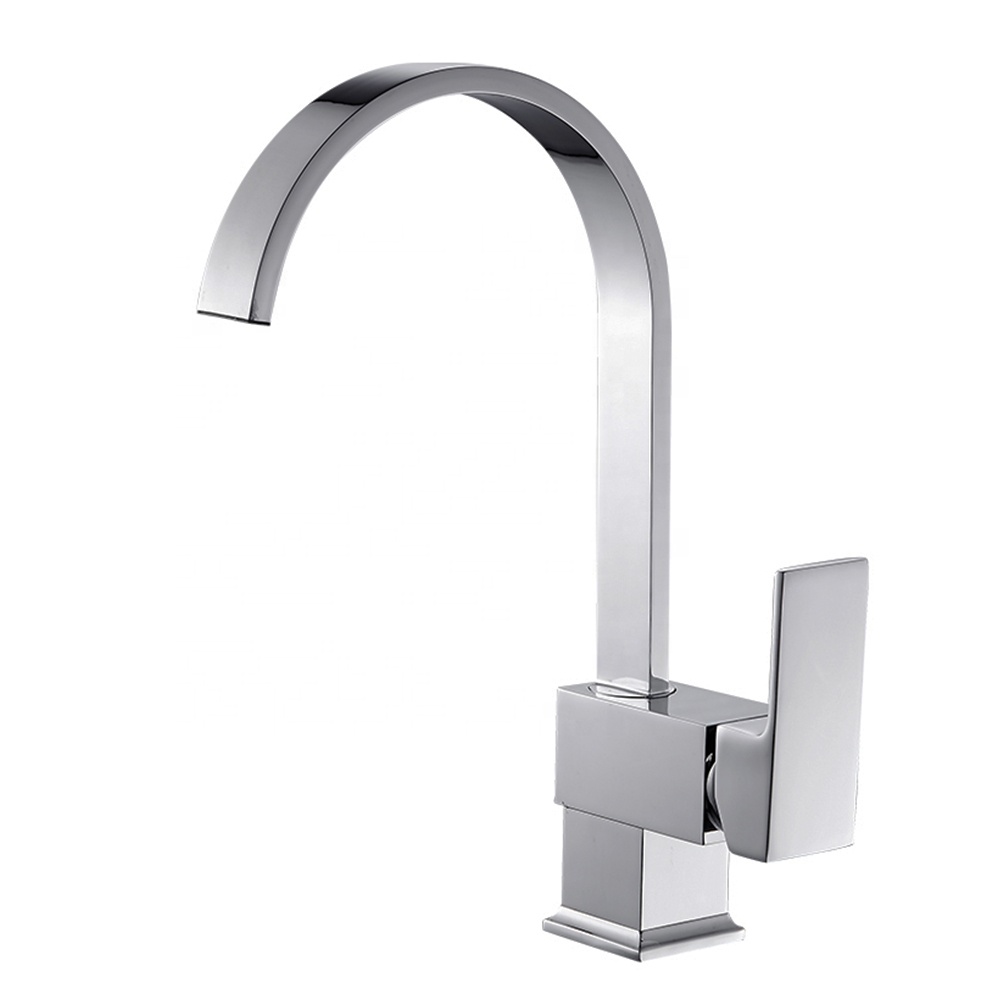 Grifo lavabo caño alto monomando, cromo
