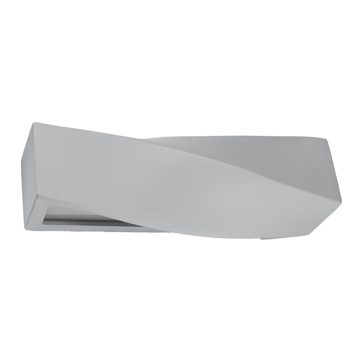 Lámpara de pared sigma 1 gris cerámica/vidrio 42x14x12cm
