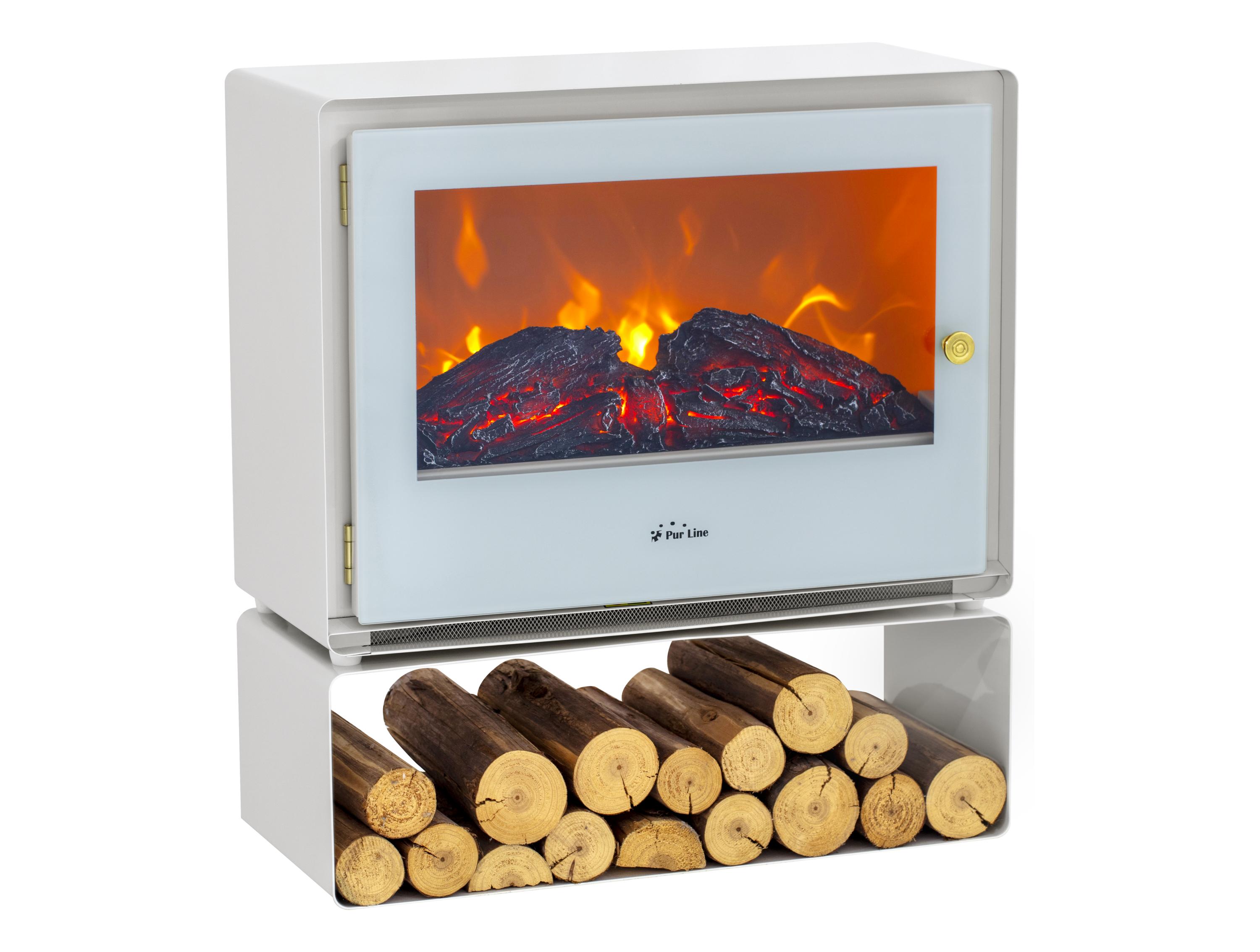 Chimenea eléctrica de suelo con estante 2000 w