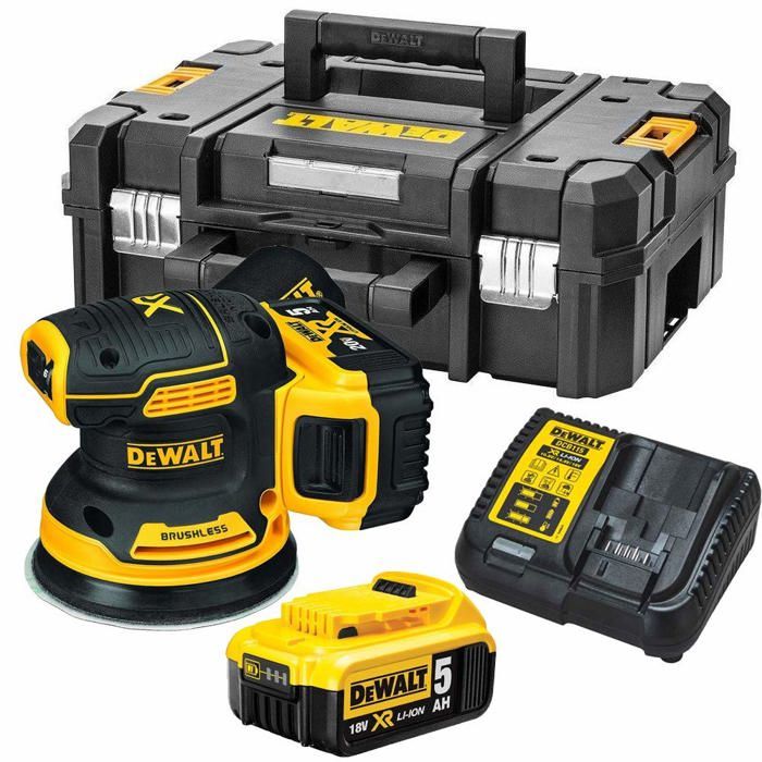 Ponteuse excéntrica xr 18v 125 mm sin escobillas Dewalt - 2 baterías 5.0ah