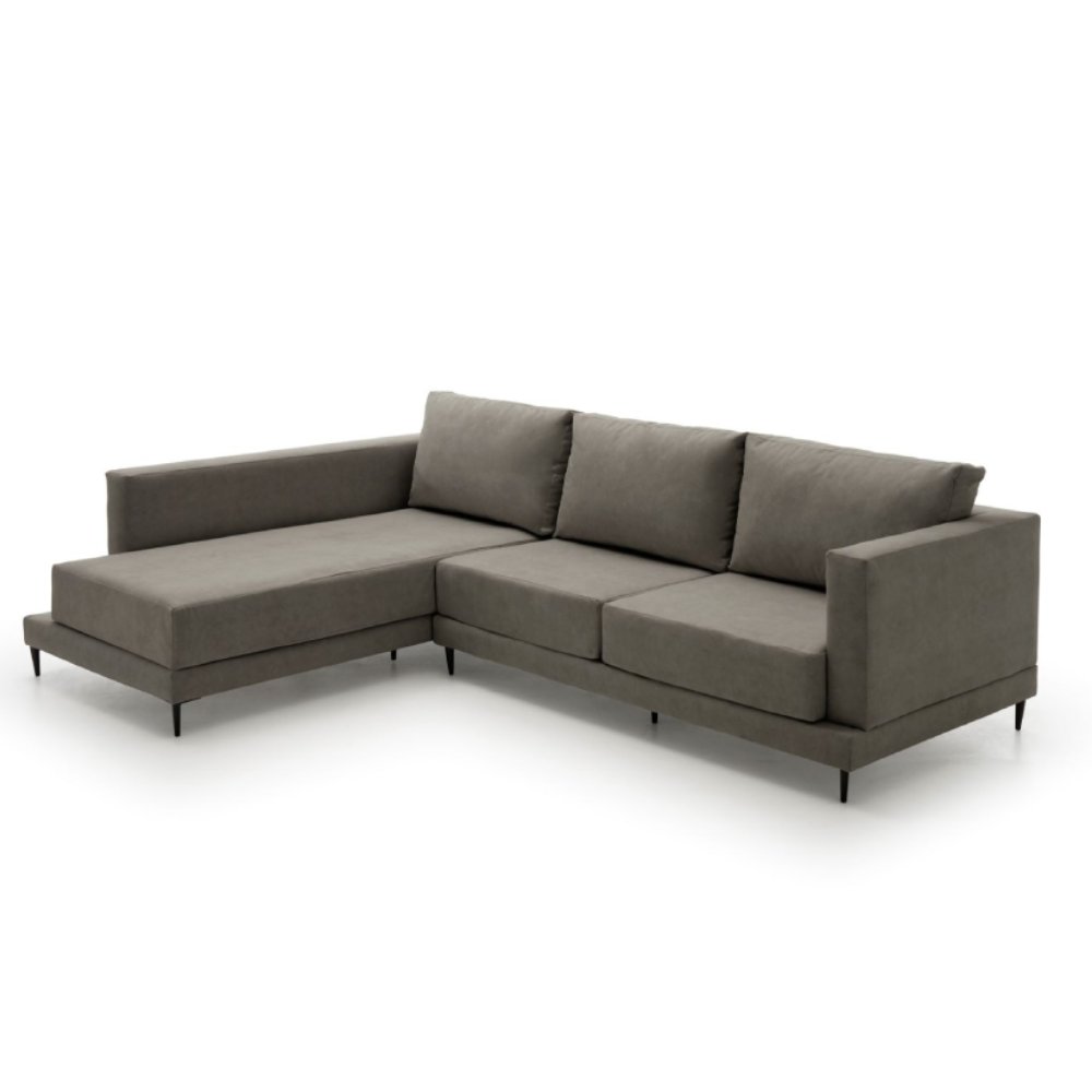 Sofa chaise longue gran diseño martina gris oscuro izquierda