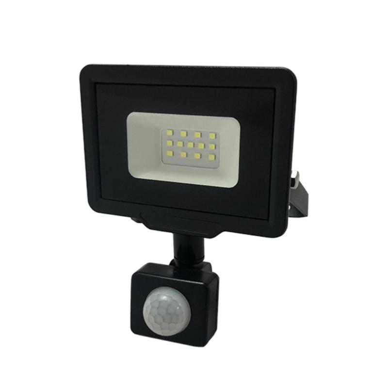 Proyector LED 10w ip65 negro con sensor de movimiento - blanco ne