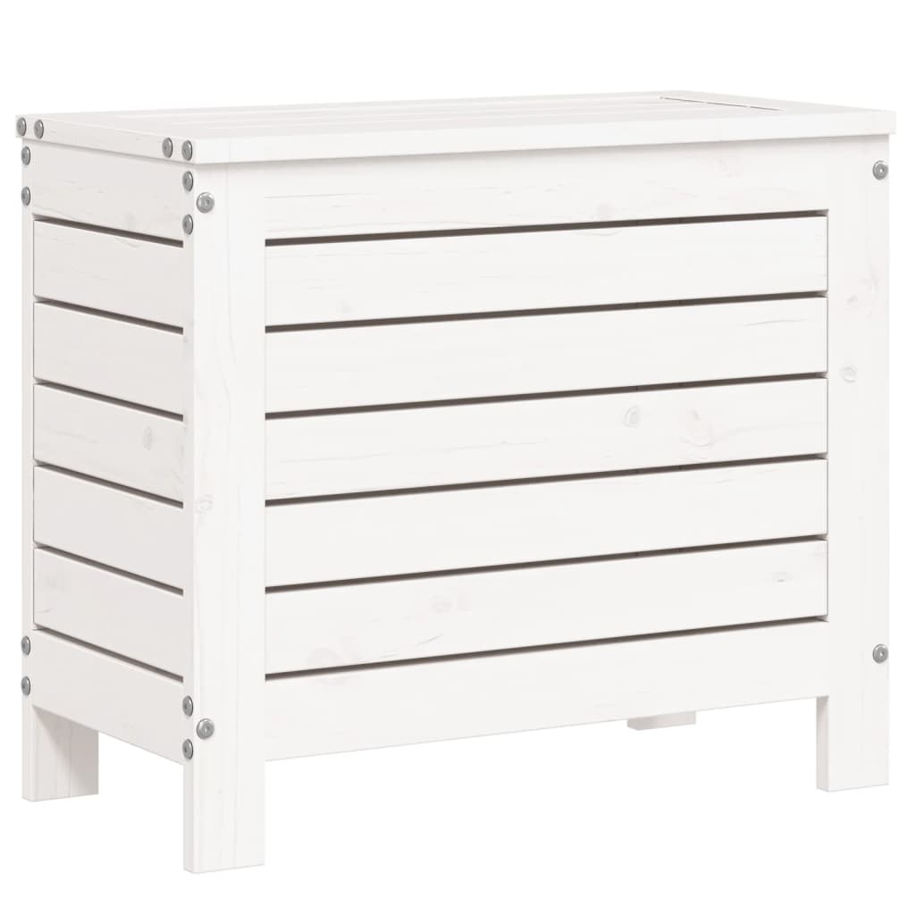 vidaXL taburete de jardín madera maciza de pino blanco 62x31,5x52 cm