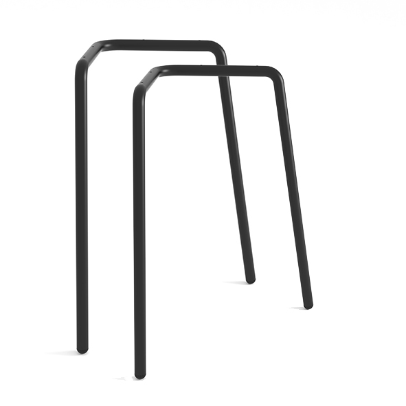 Pata de mesa rei 918 | 640x310x710 mm | negro poro | 2 uds. | acero