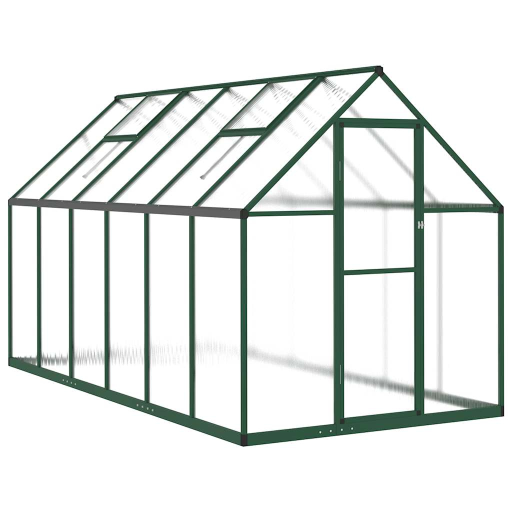 vidaXL invernadero con marco base aluminio verde 334x169x195 cm