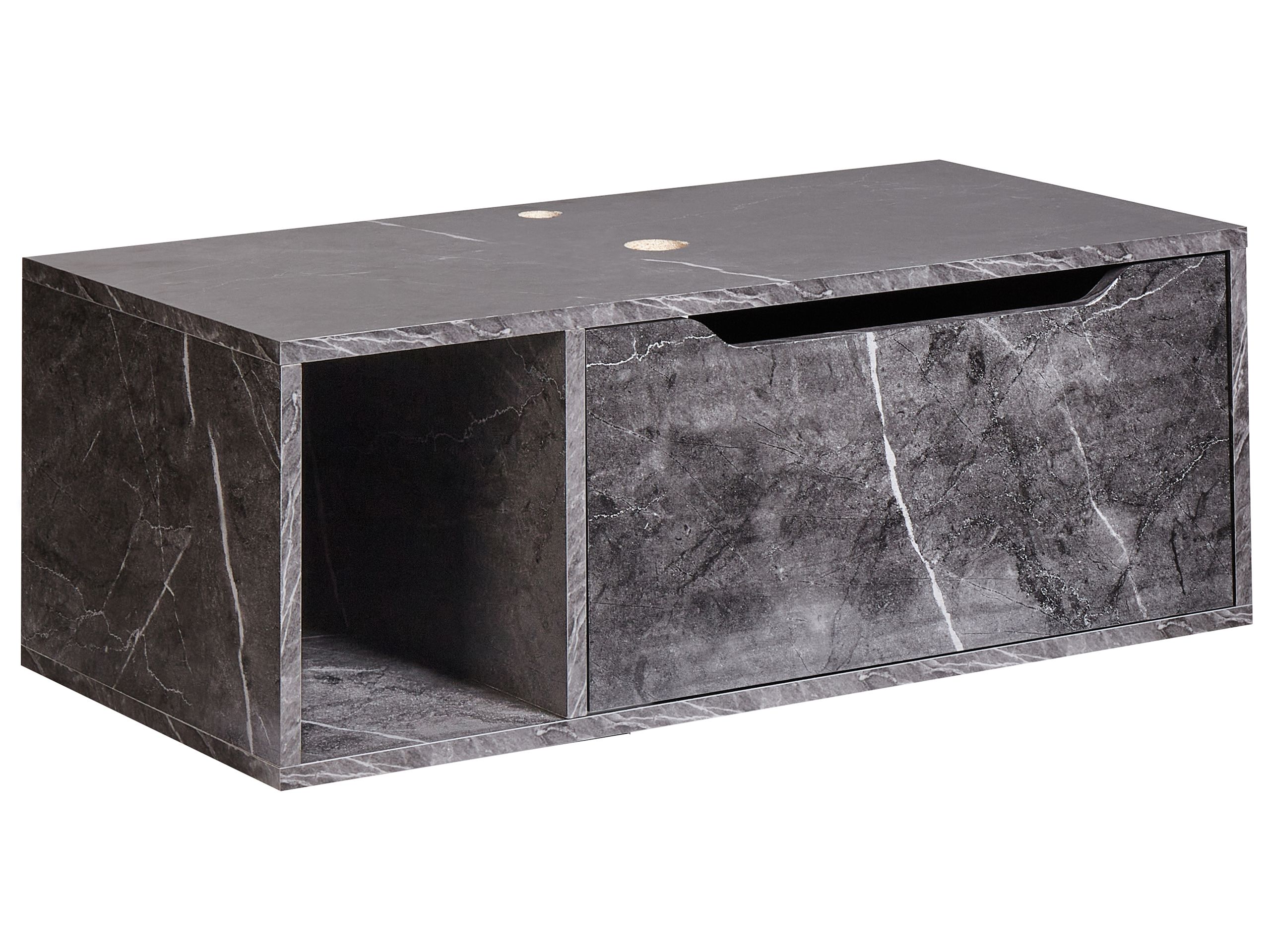 Mueble para lavabo de pared cascavel 80 cm mármol negro