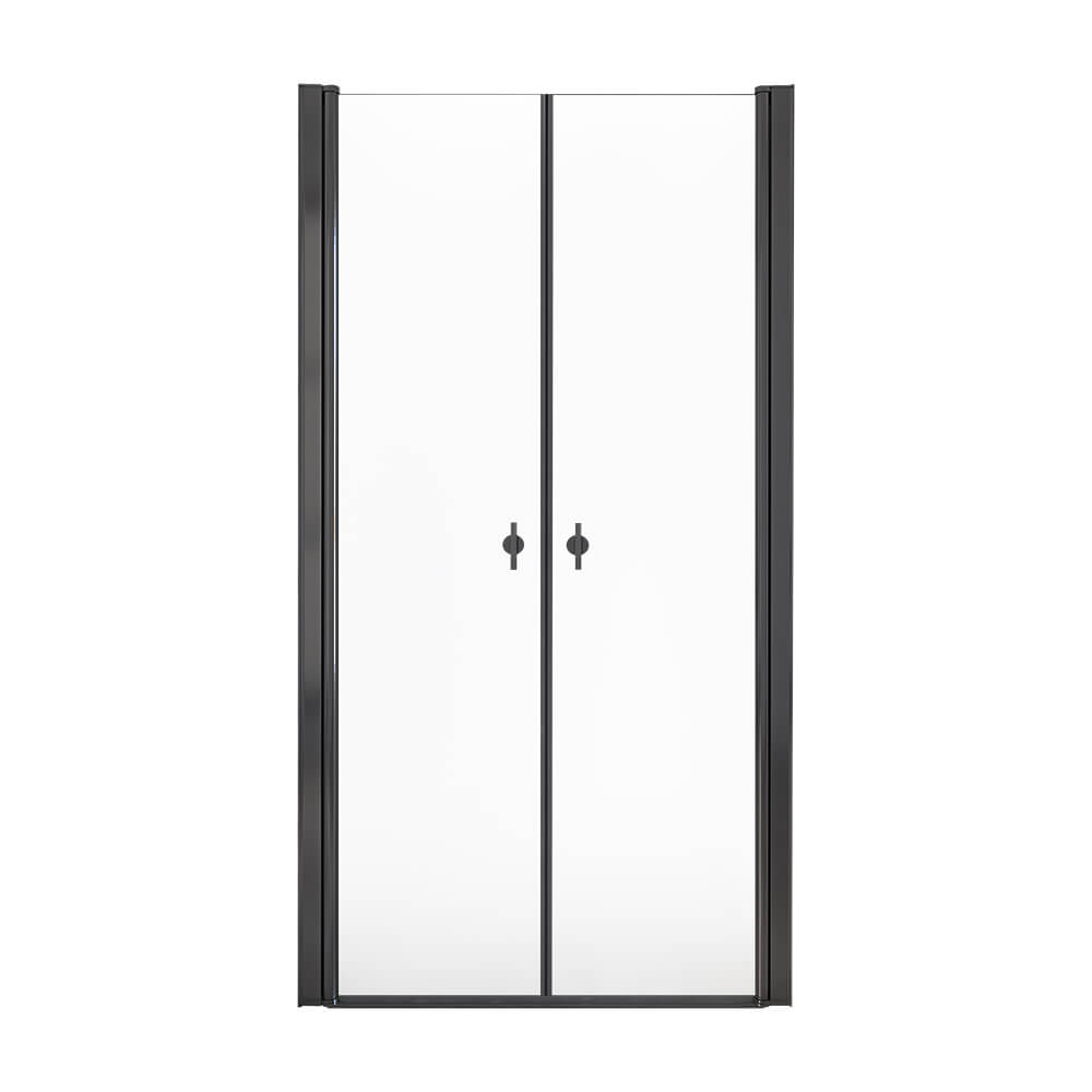 Puerta batiente cristal transparente lavea - 80 x 195 cm negro