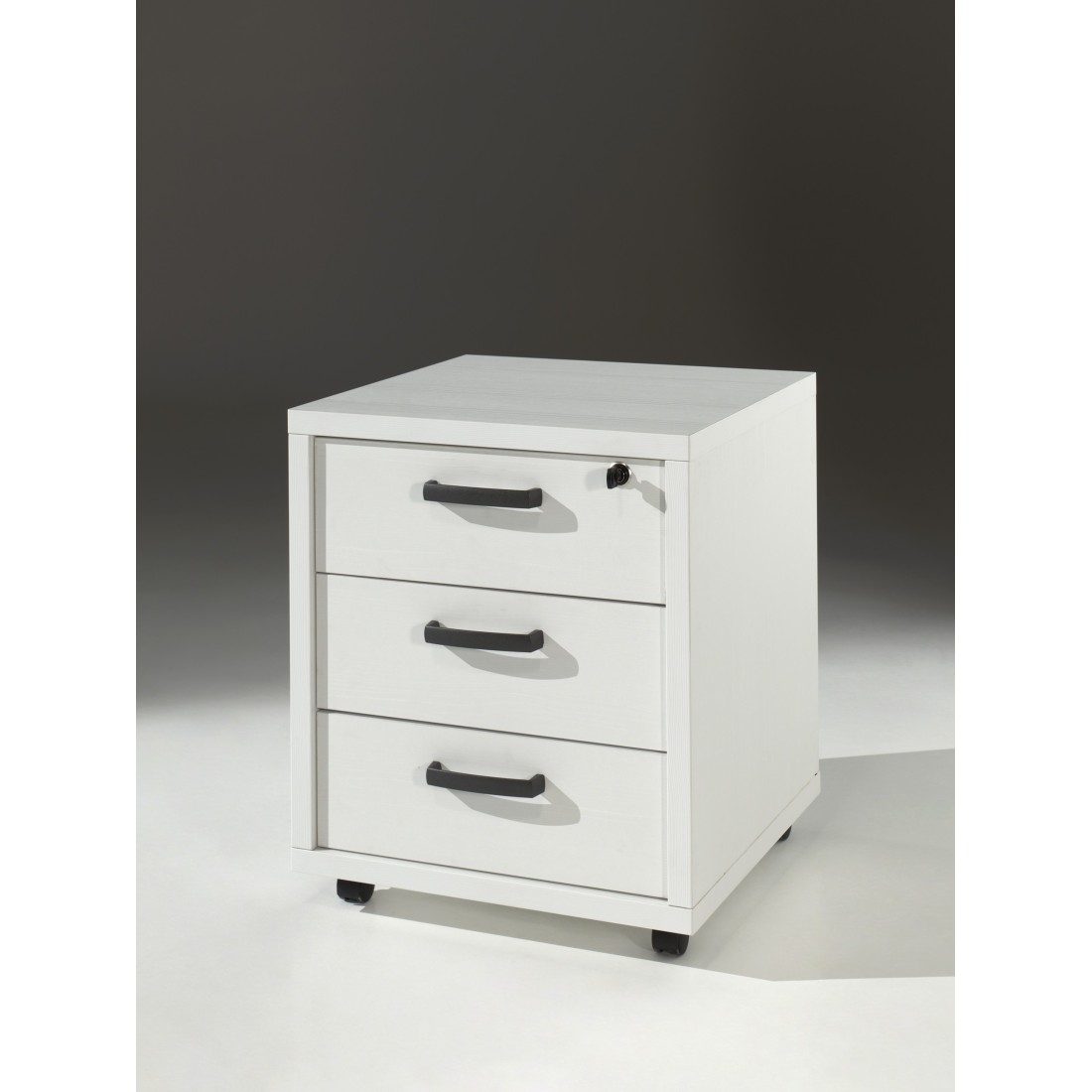 Cajonera de oficina 3 cajones color blanco mate | colección soon | meublora