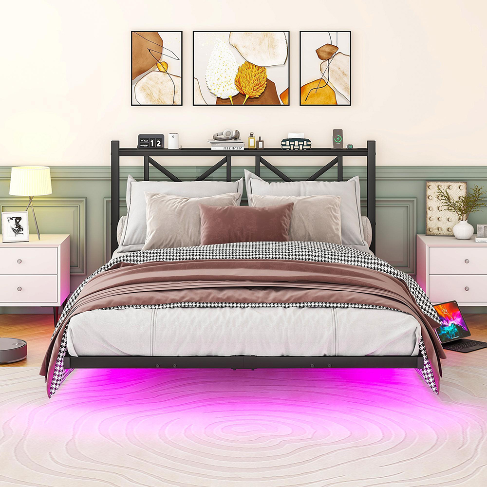 Somier doble flotante,140x200cm,con cabecero