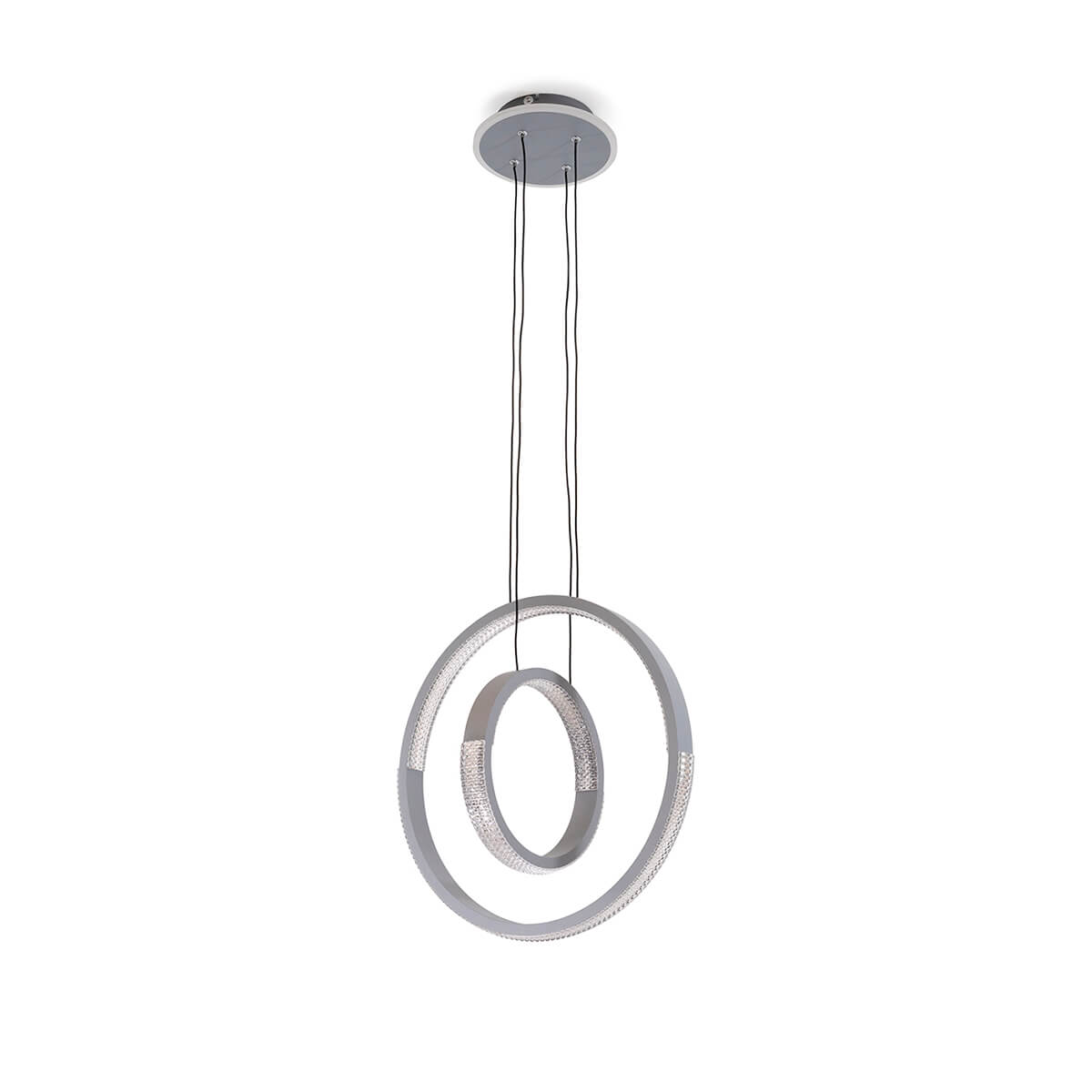 Lámpara coLGante helena LED 80w blanco/gris ø30–ø50