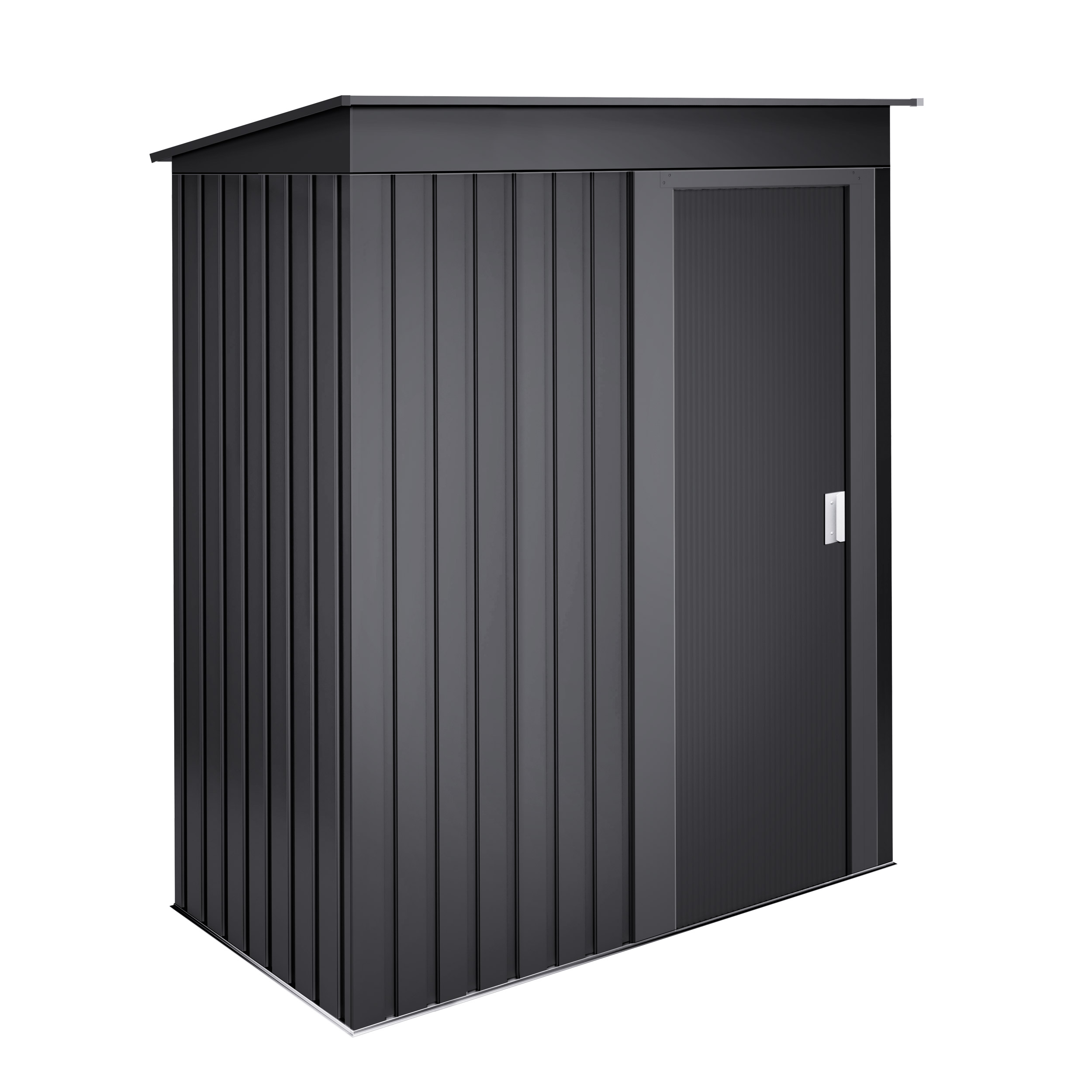 Armario metálico jardín 1.39m² Wasabi puerta corredera techo inclinado