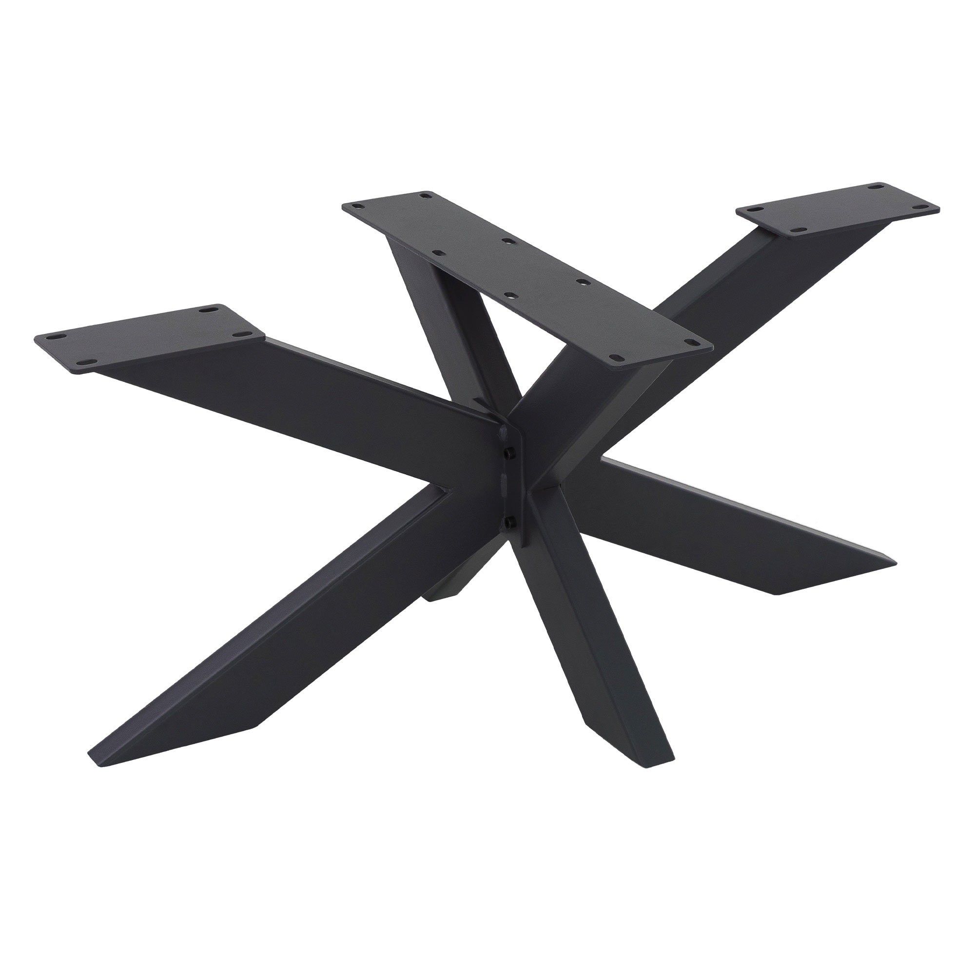 Pata de mesa industrial cruzadas negro soporte auxiliar de encimera
