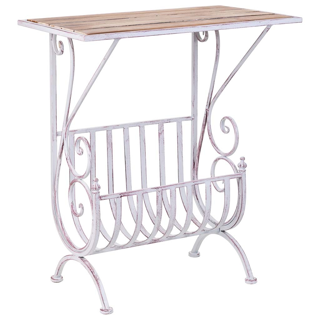 Mesa auxiliar blanco, 60x36x70h cm