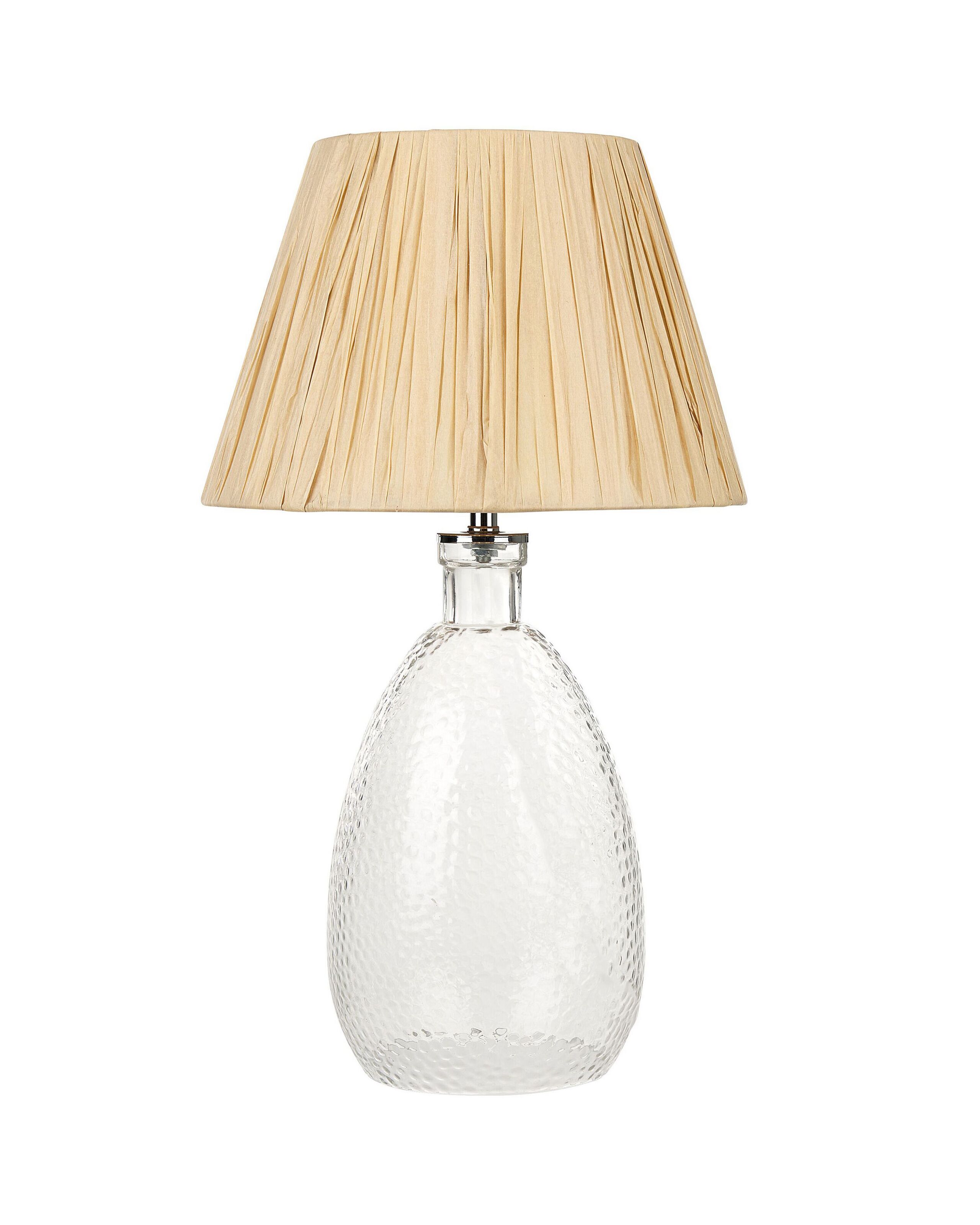 Lámpara de mesa blanco vidrio natural
