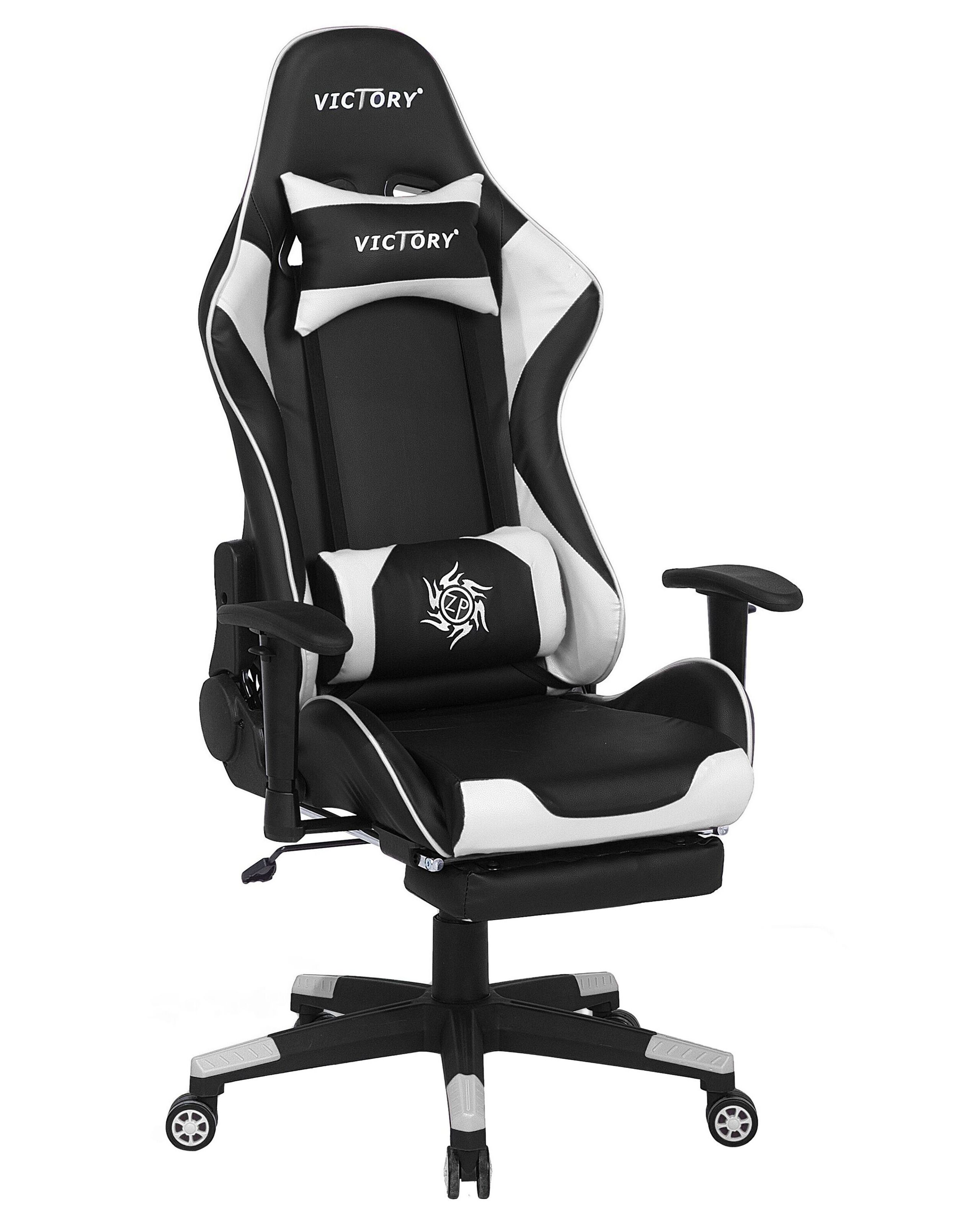 Silla gamer victory piel sintética blanco