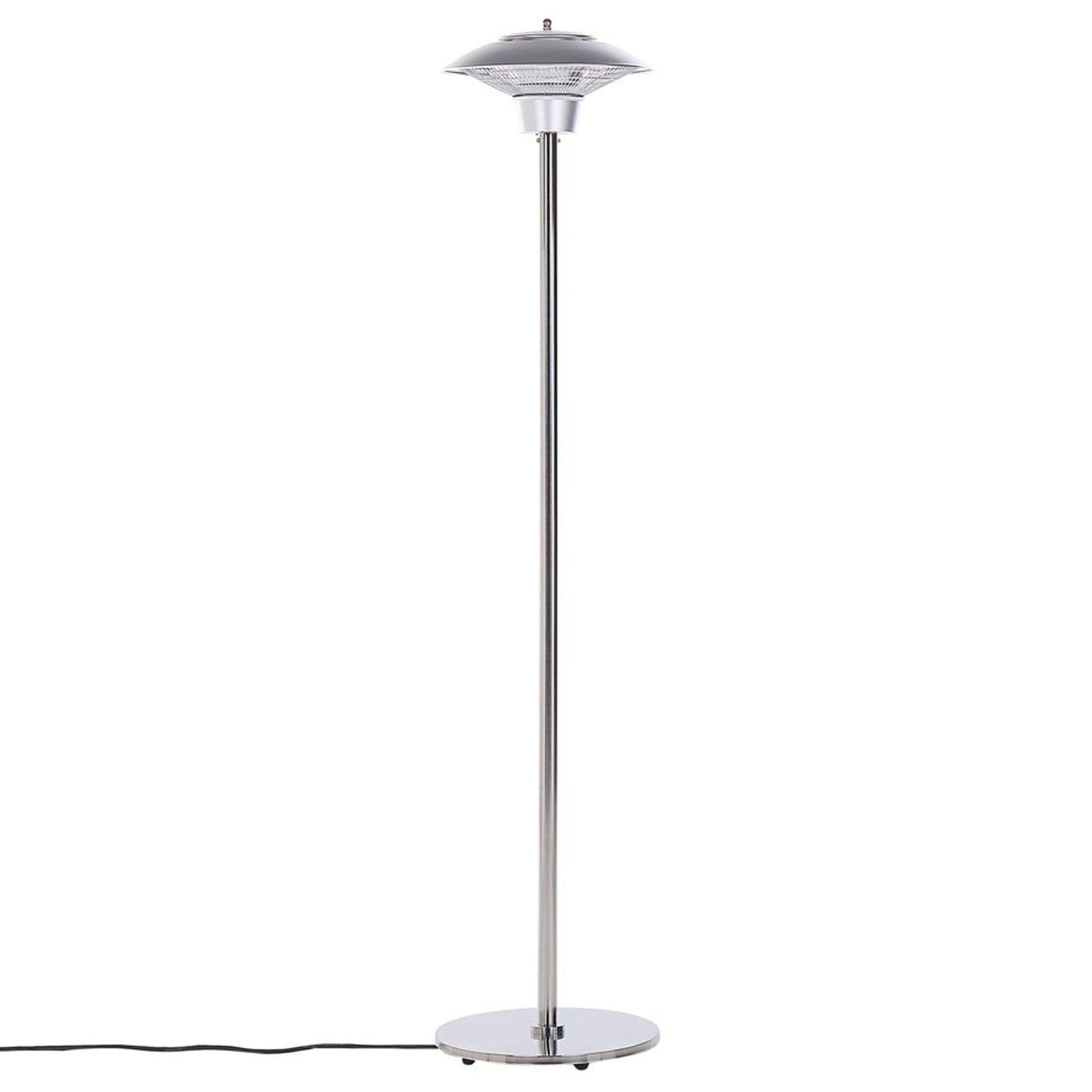Estufa de infrarrojos de pie para exterior askja 1500 w plateado