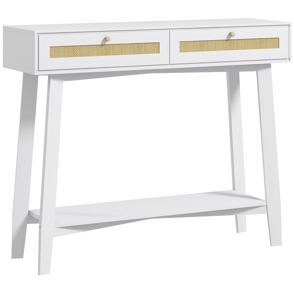 Console table 100x30x81 cm color blanco Homcom