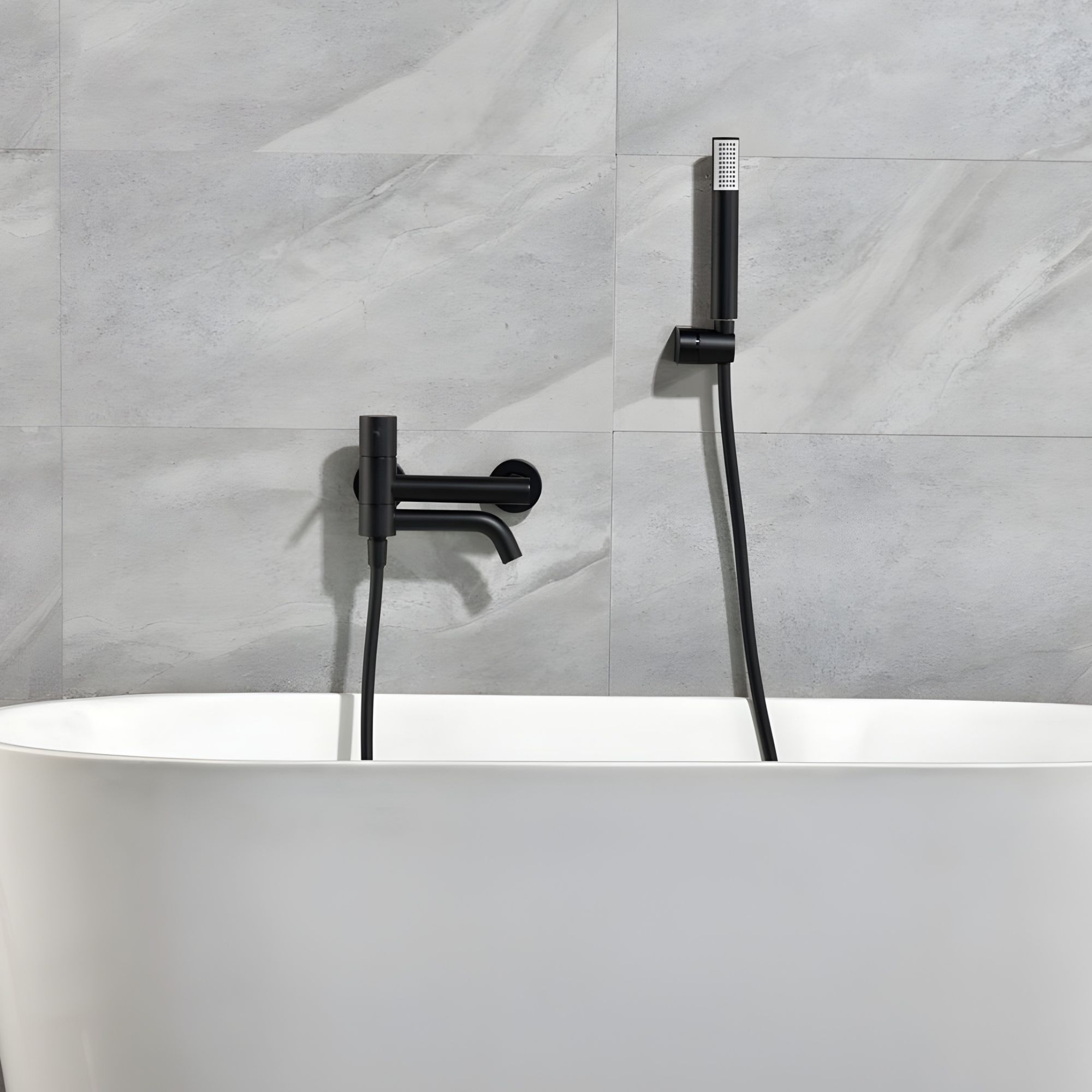 Imex - grifo monomando ducha y bañera negro serie monza