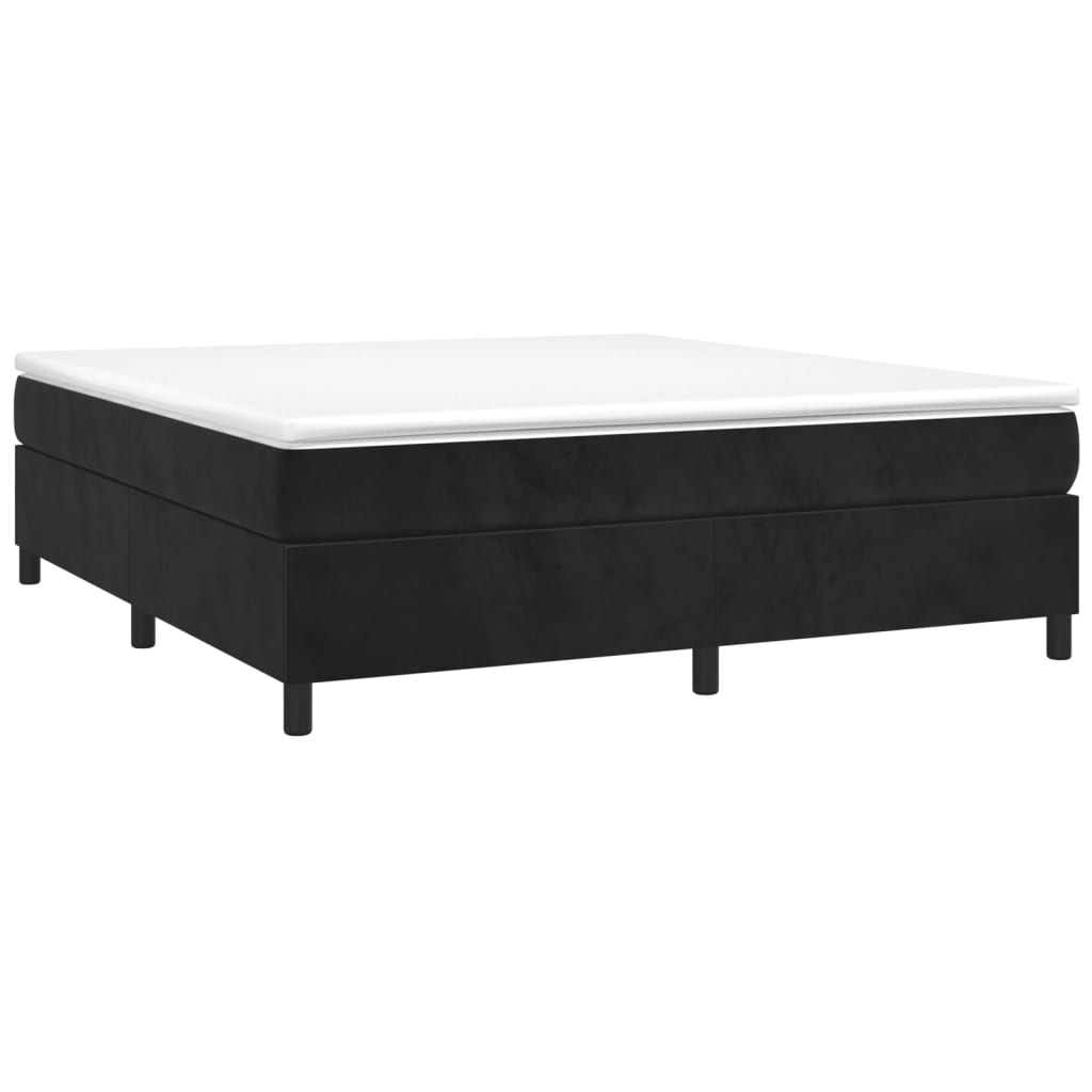 vidaXL estructura de cama con somier terciopelo negro 180x200 cm