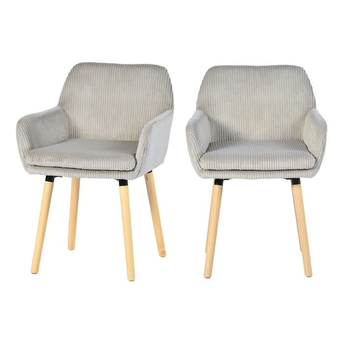 Meubles cosy - pack 2 sillas de comedor escandinavas con patas gris