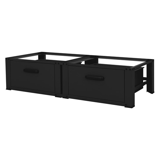 Set 2x soporte universal para lavadora o secadora pedestal alto negro