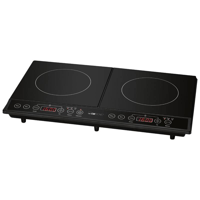 Placa inducción doble portátil, 10 niveles te clatronic dki 3609 negro 3500